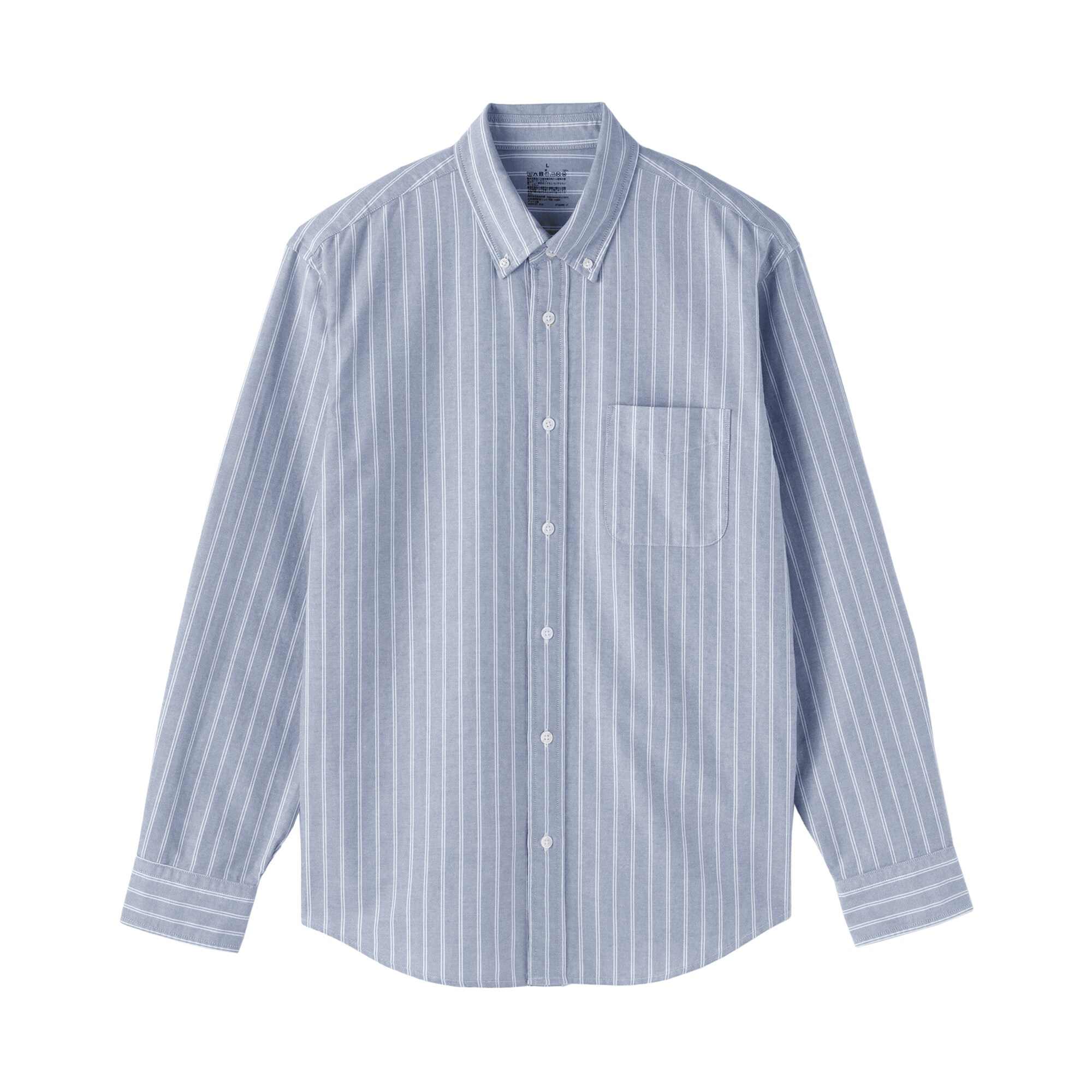 M's Washed oxford button down L/Slv shirt (OS)