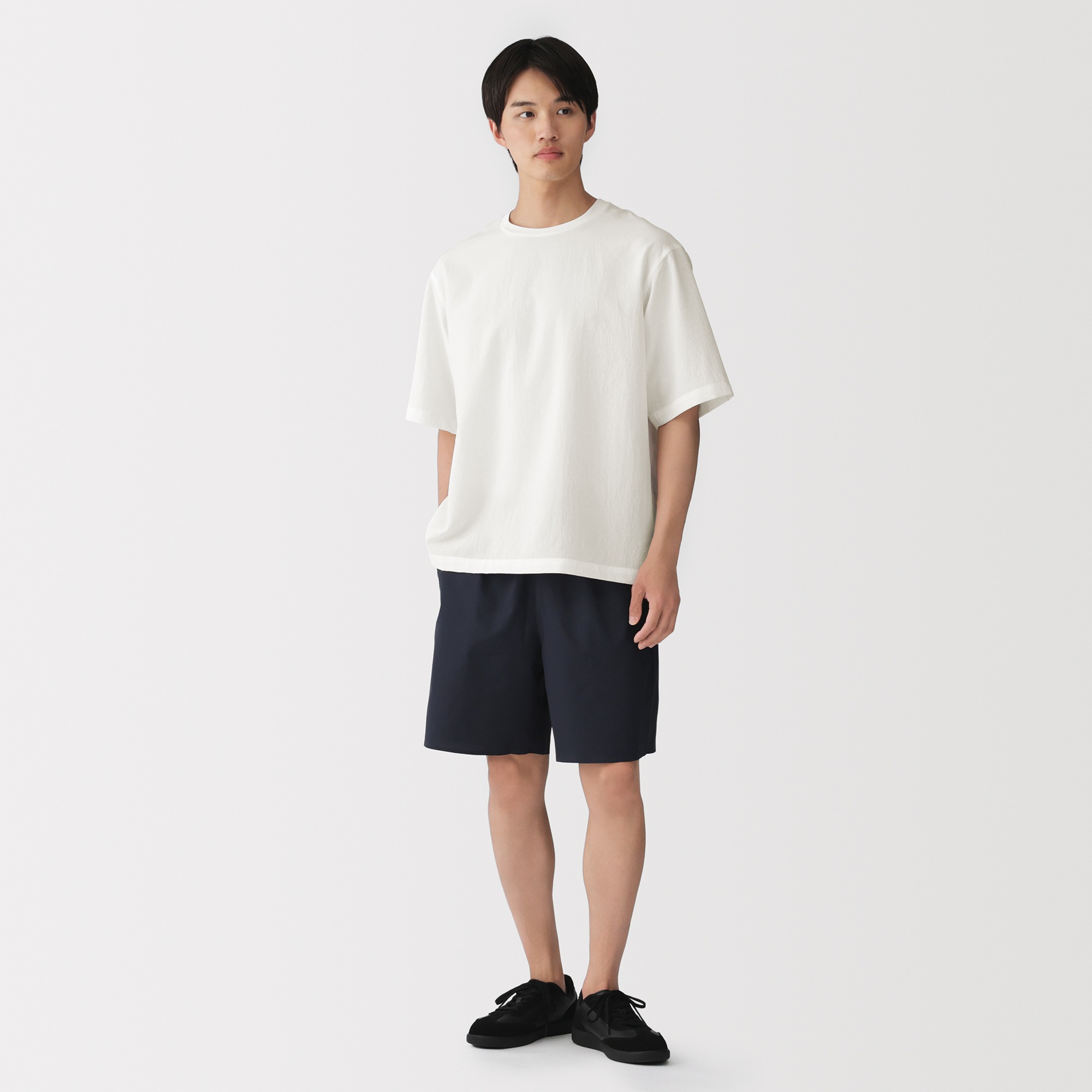 M's Breathable woven 1/2 sleeve woven T-shirt