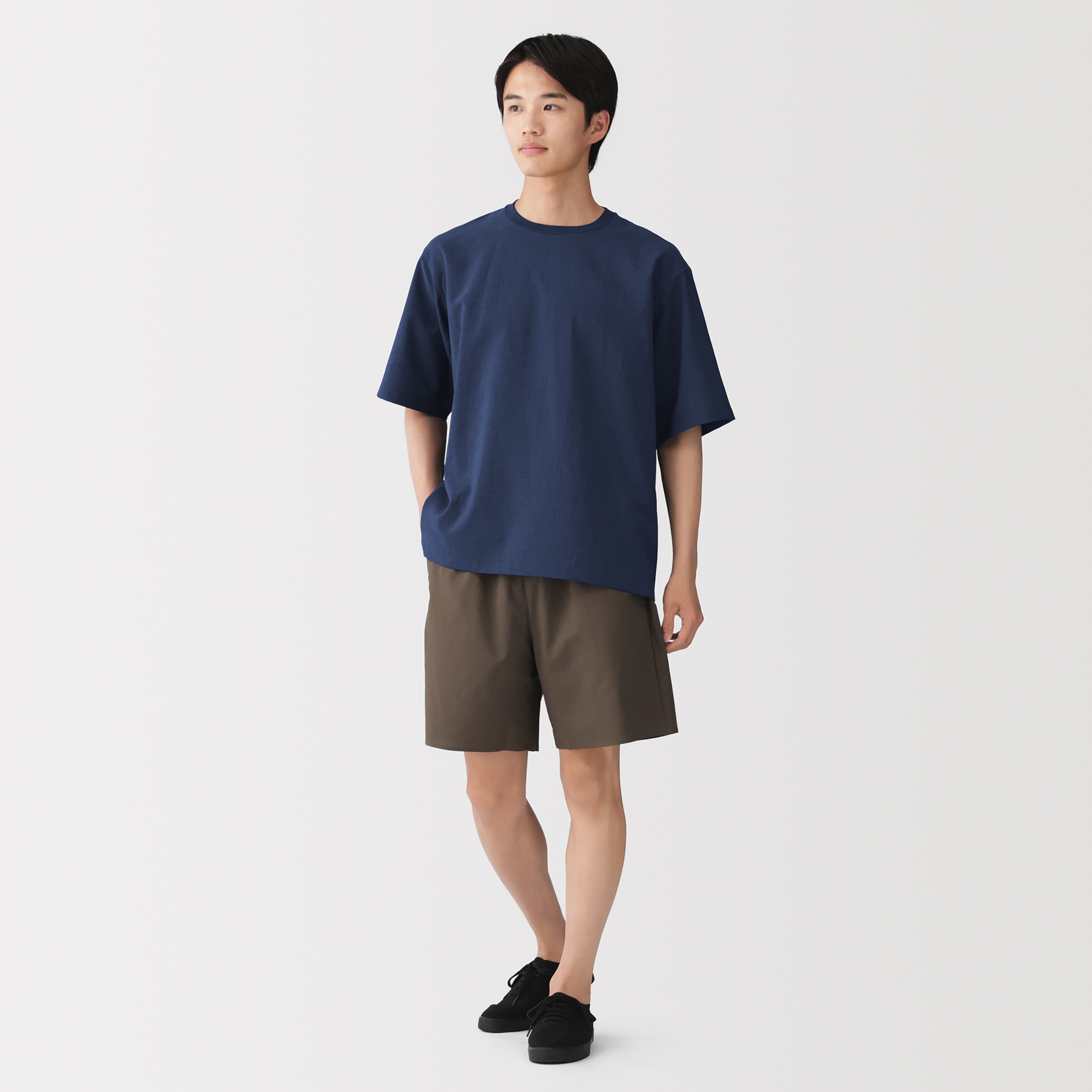 M's Breathable woven 1/2 sleeve woven T-shirt