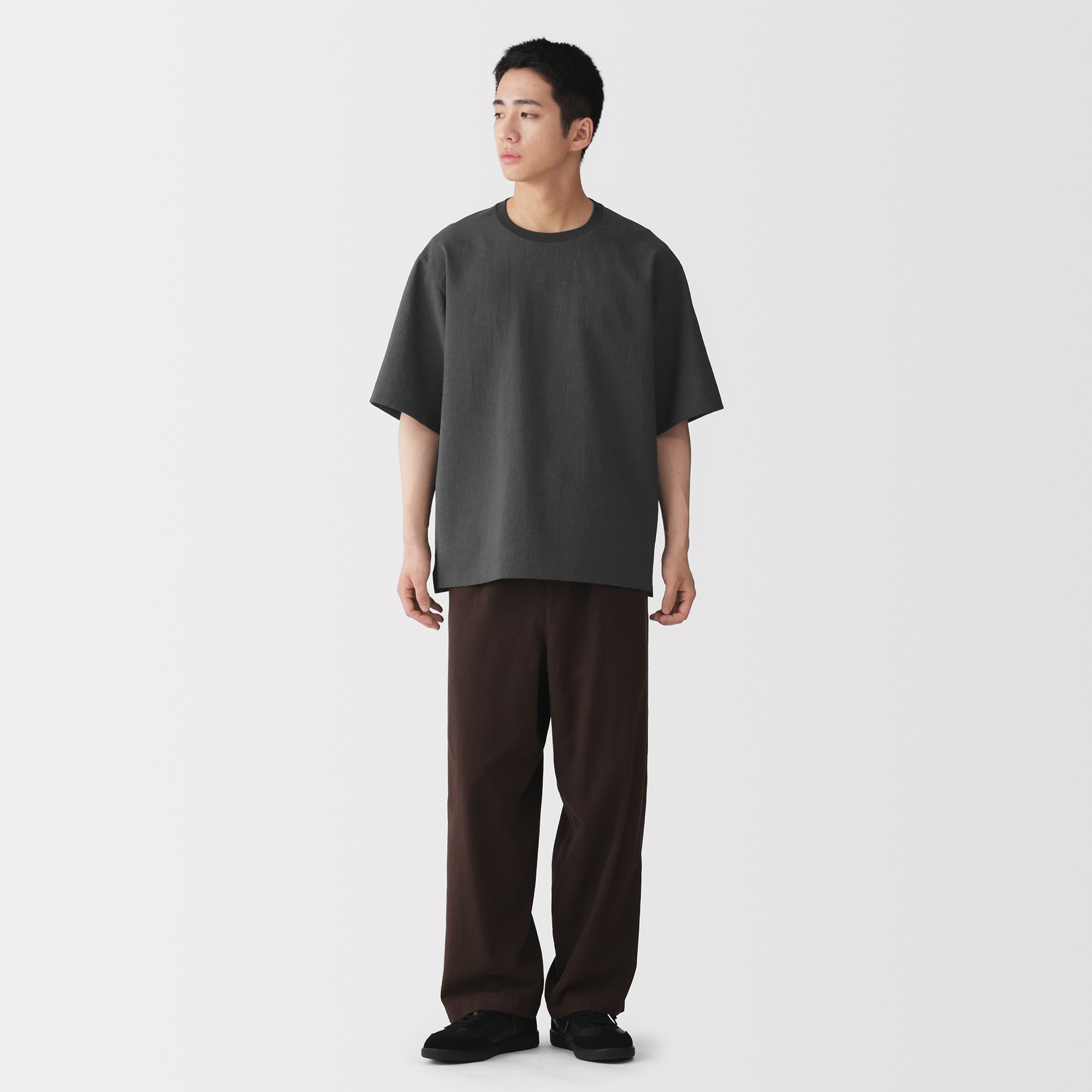 M's Breathable woven 1/2 sleeve woven T-shirt