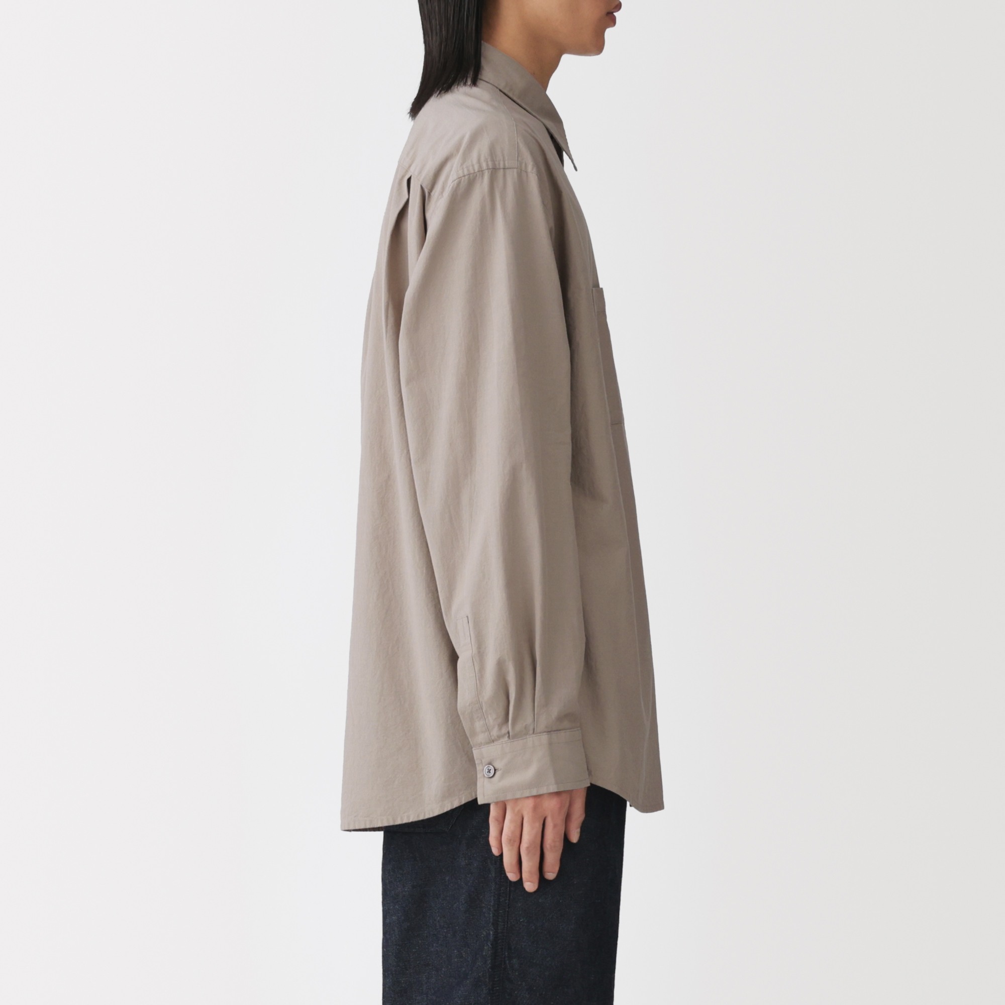 M's Washed broadcloth over shirt