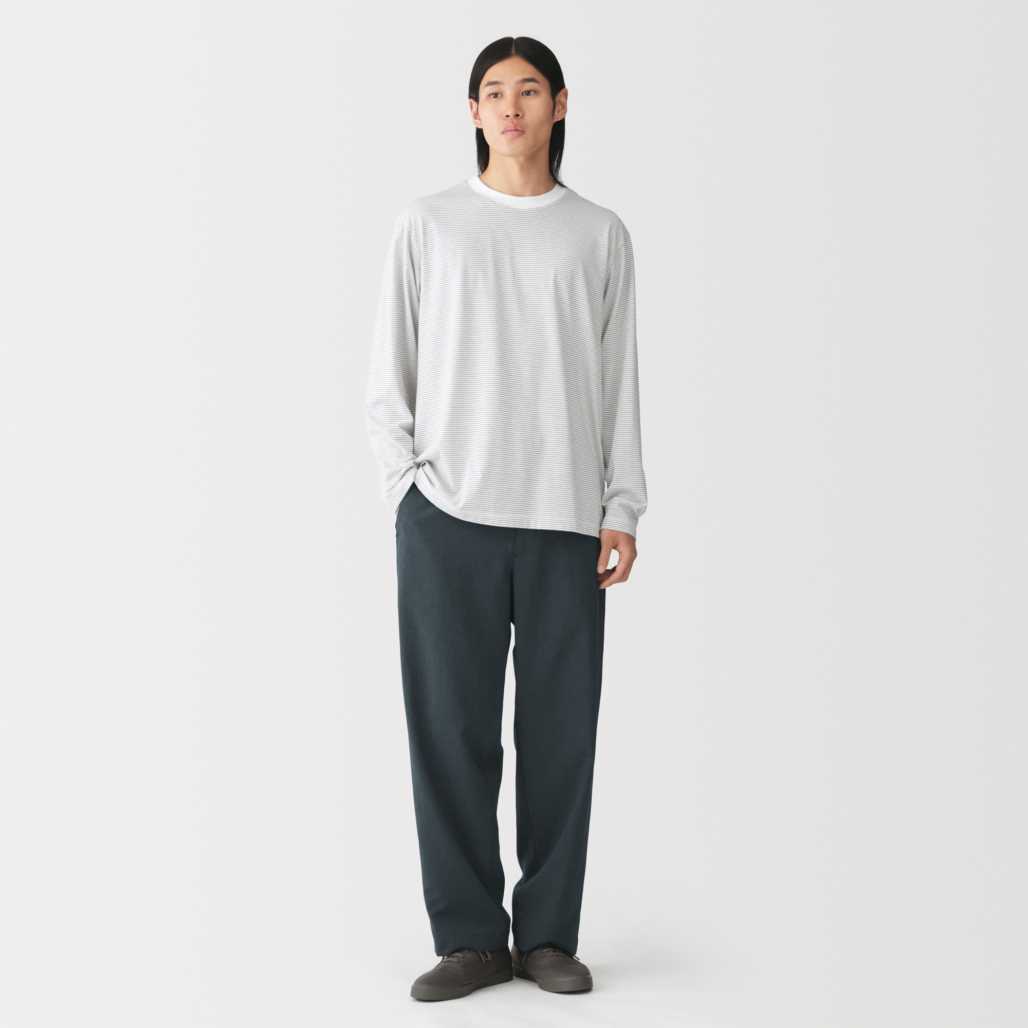 M's Breathable wide-fit straight pants