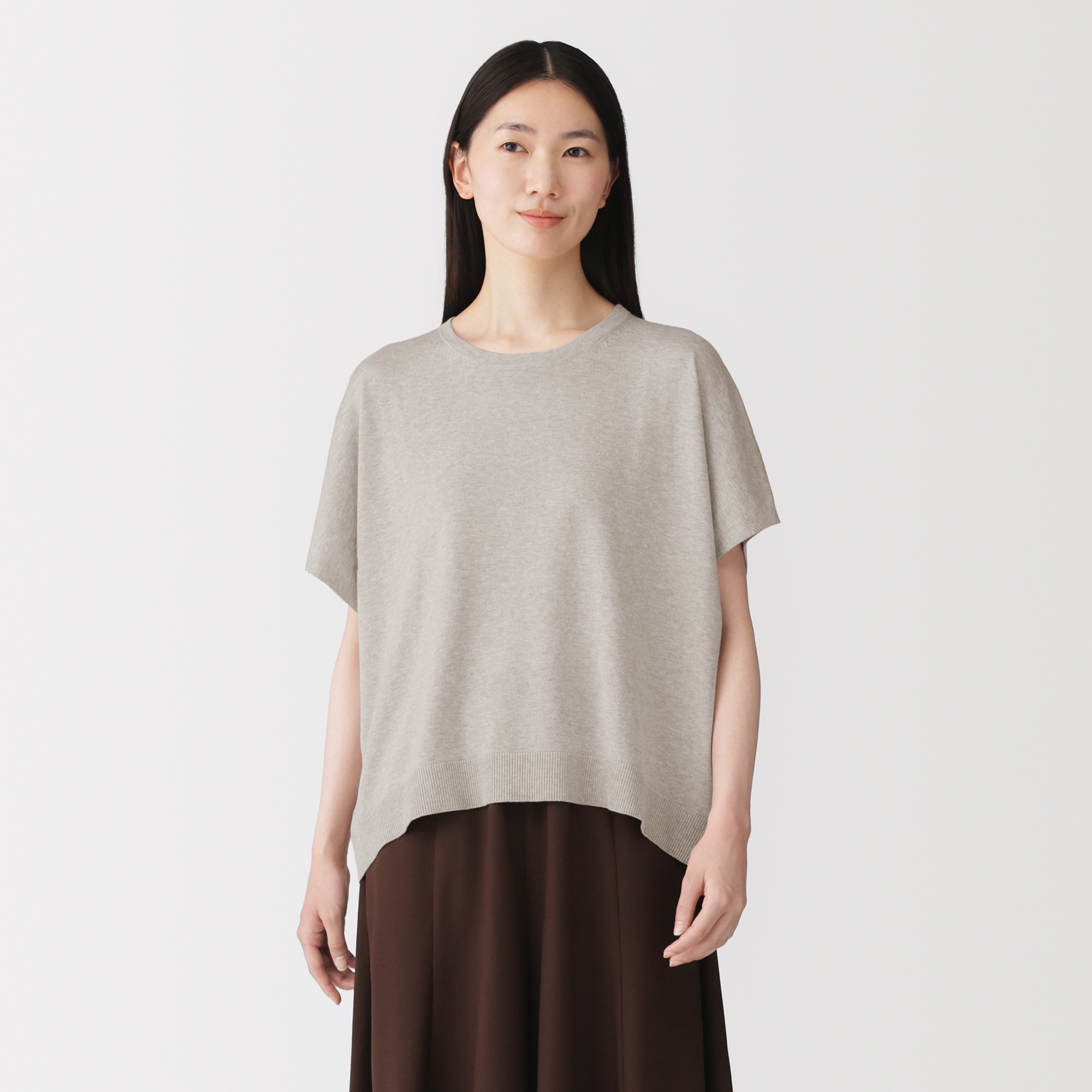 W's Lyocell blended jersey wide-fit sweater