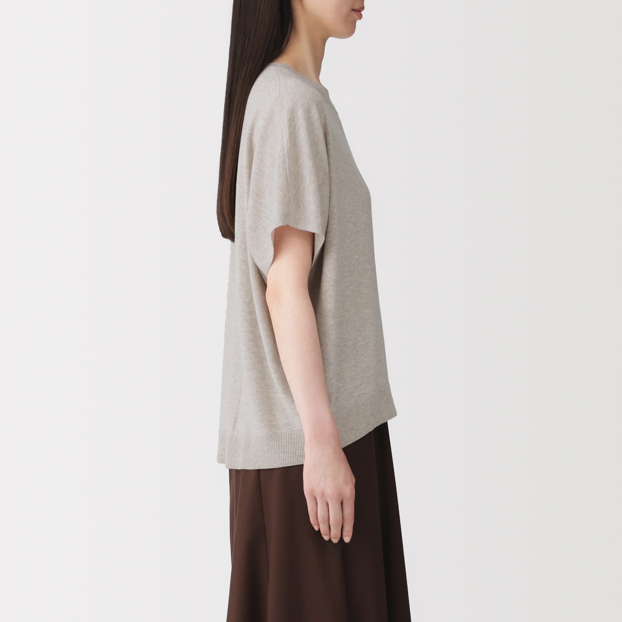W's Lyocell blended jersey wide-fit sweater