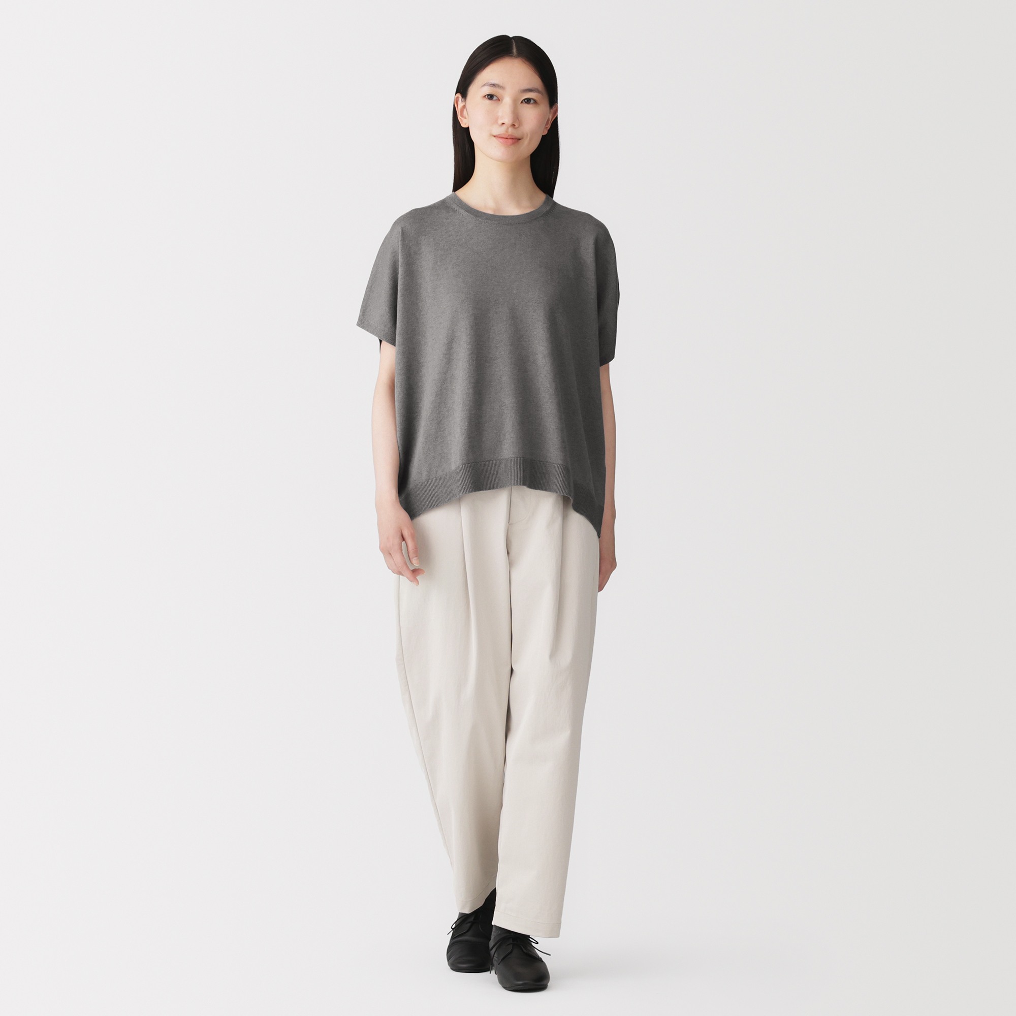 W's Lyocell blended jersey wide-fit sweater