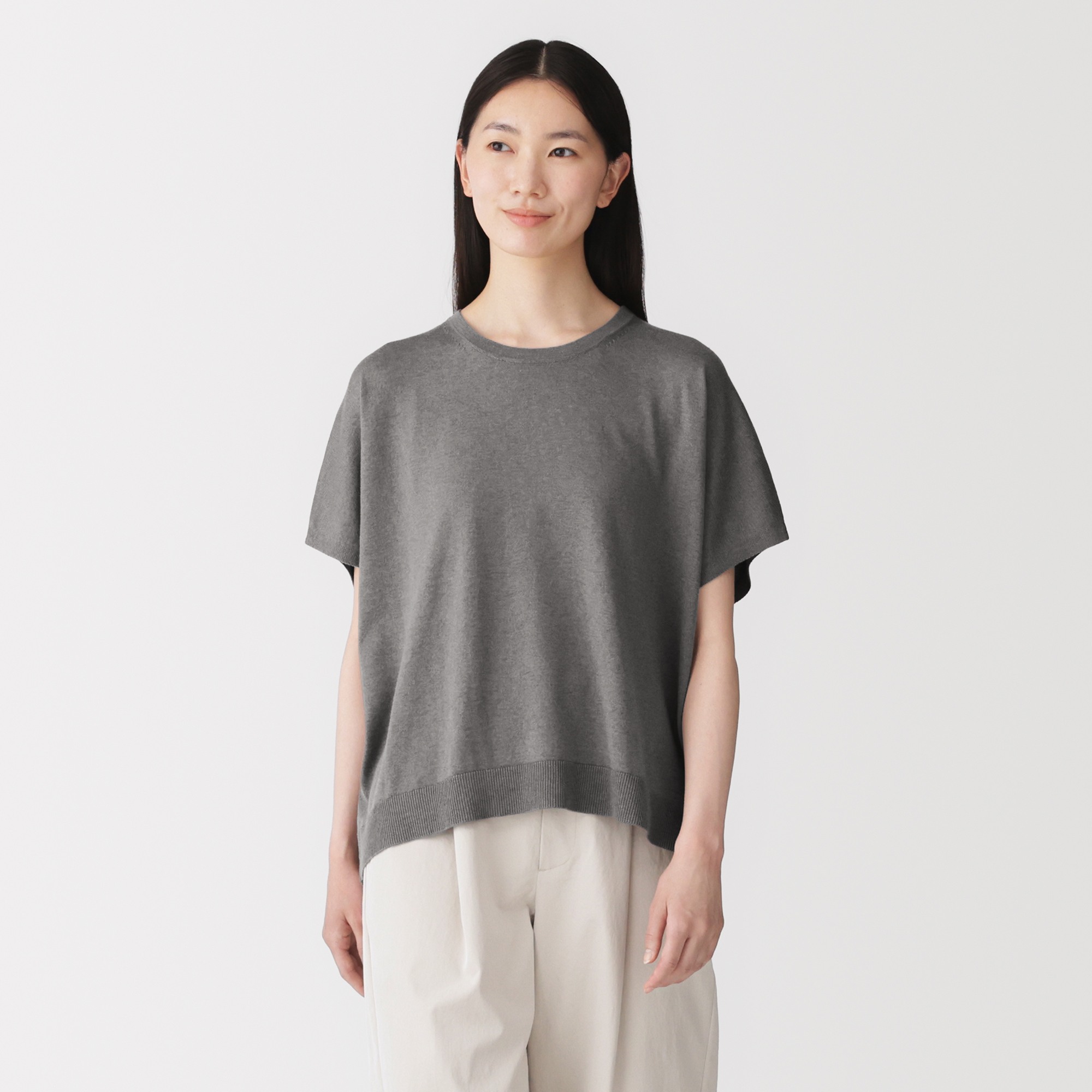 W's Lyocell blended jersey wide-fit sweater