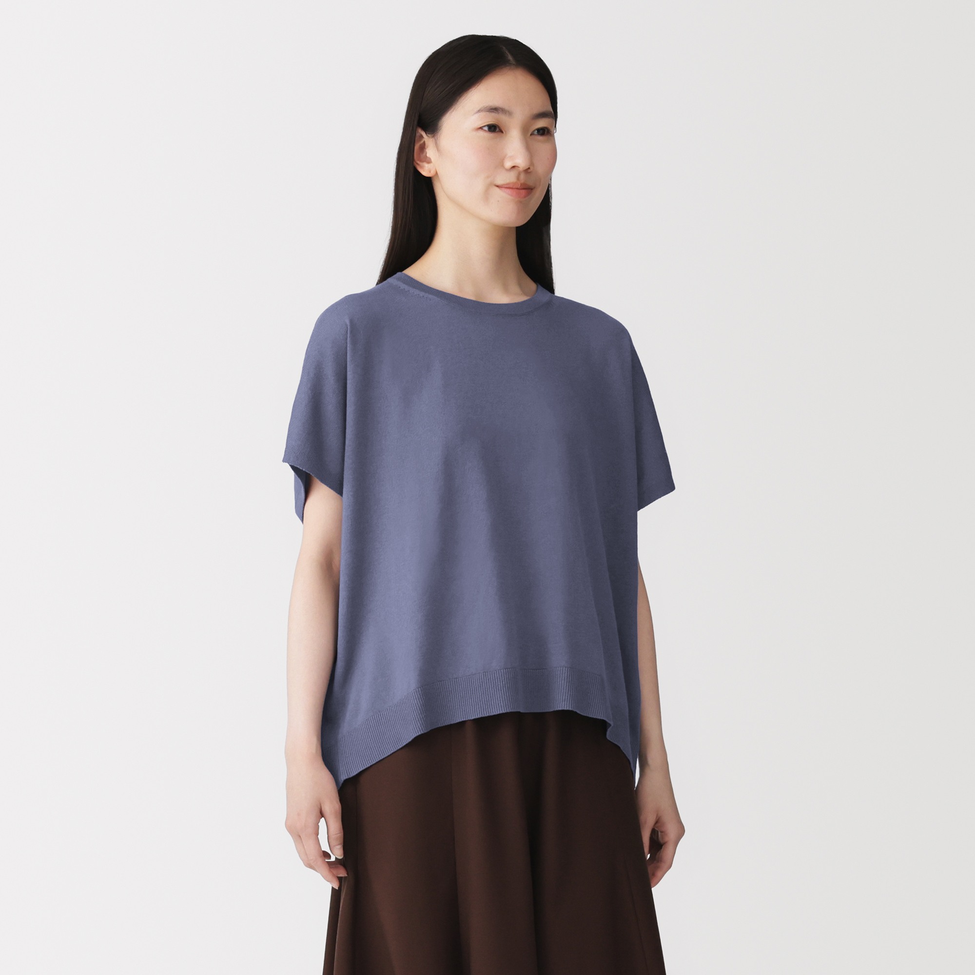 W's Lyocell blended jersey wide-fit sweater