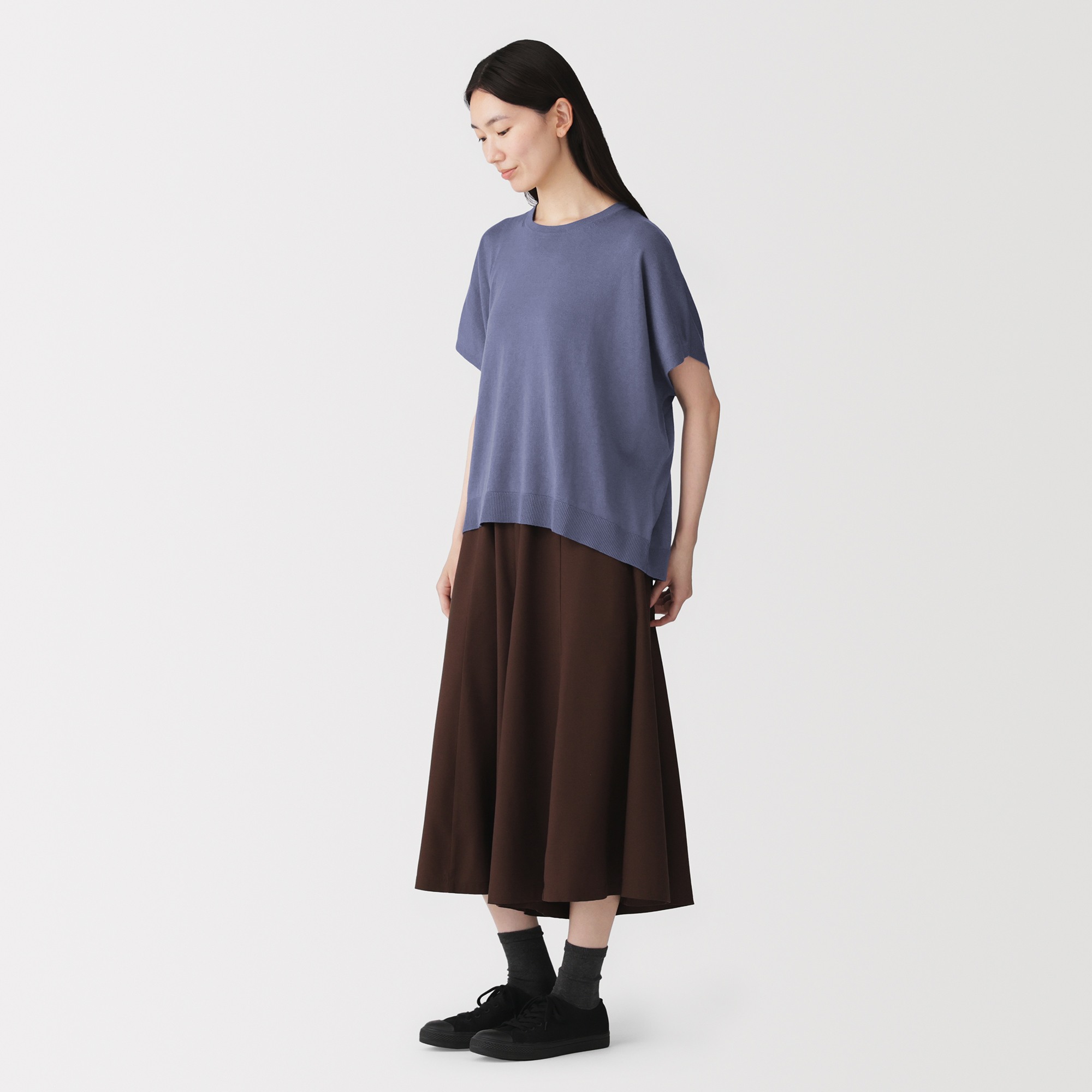 W's Lyocell blended jersey wide-fit sweater