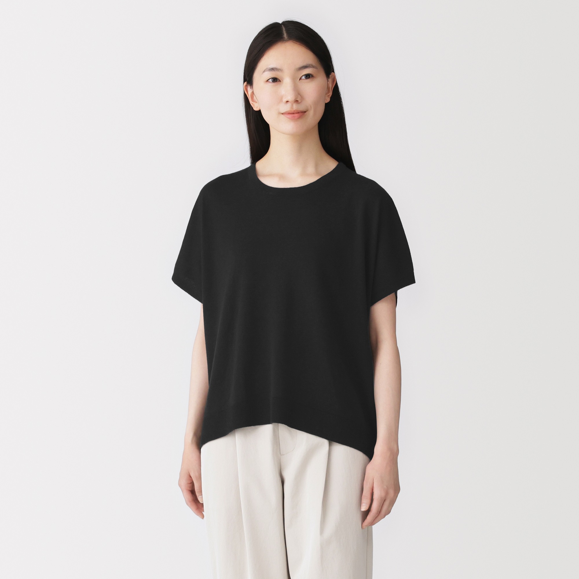 W's Lyocell blended jersey wide-fit sweater