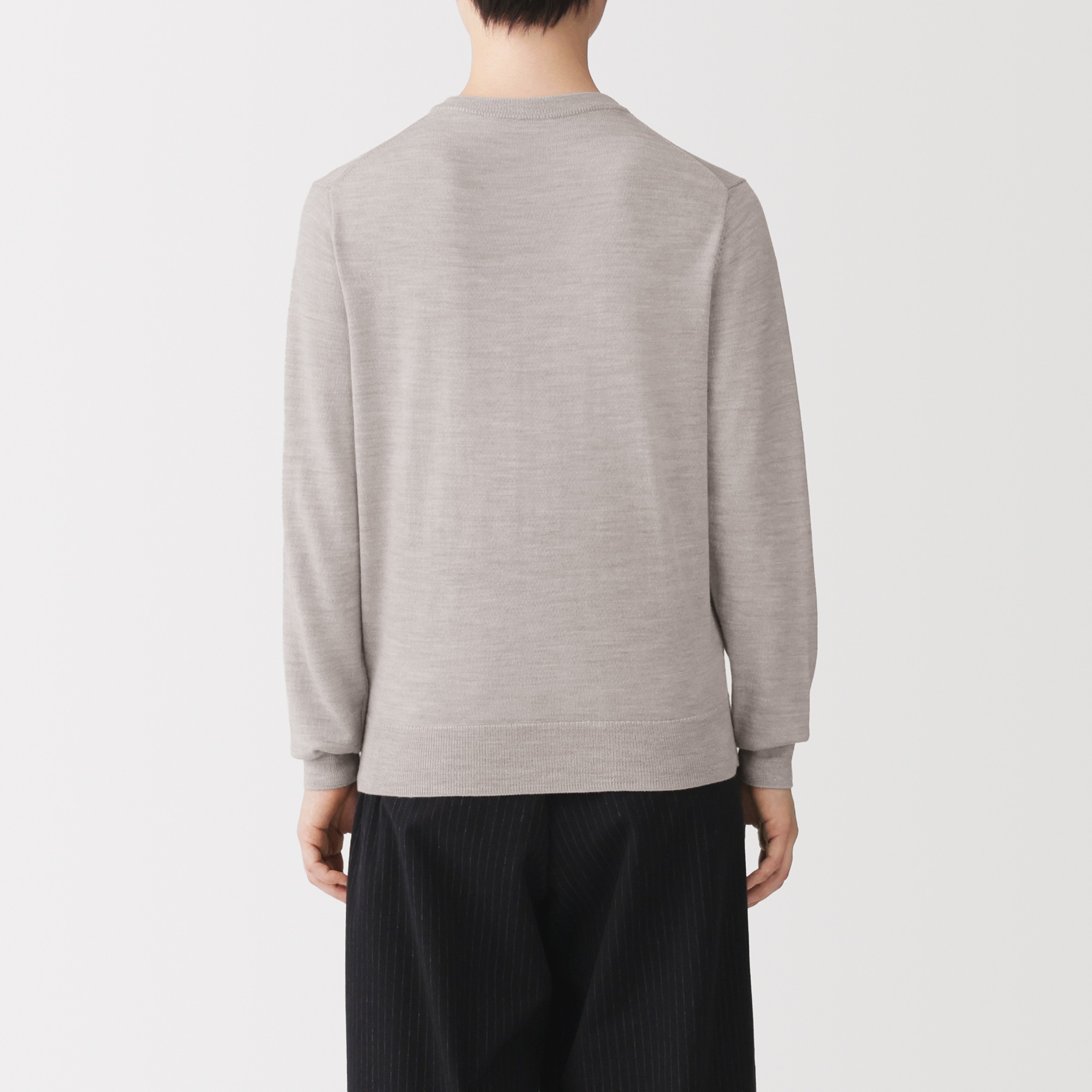 W's Washable high-gauge crew neck sweater