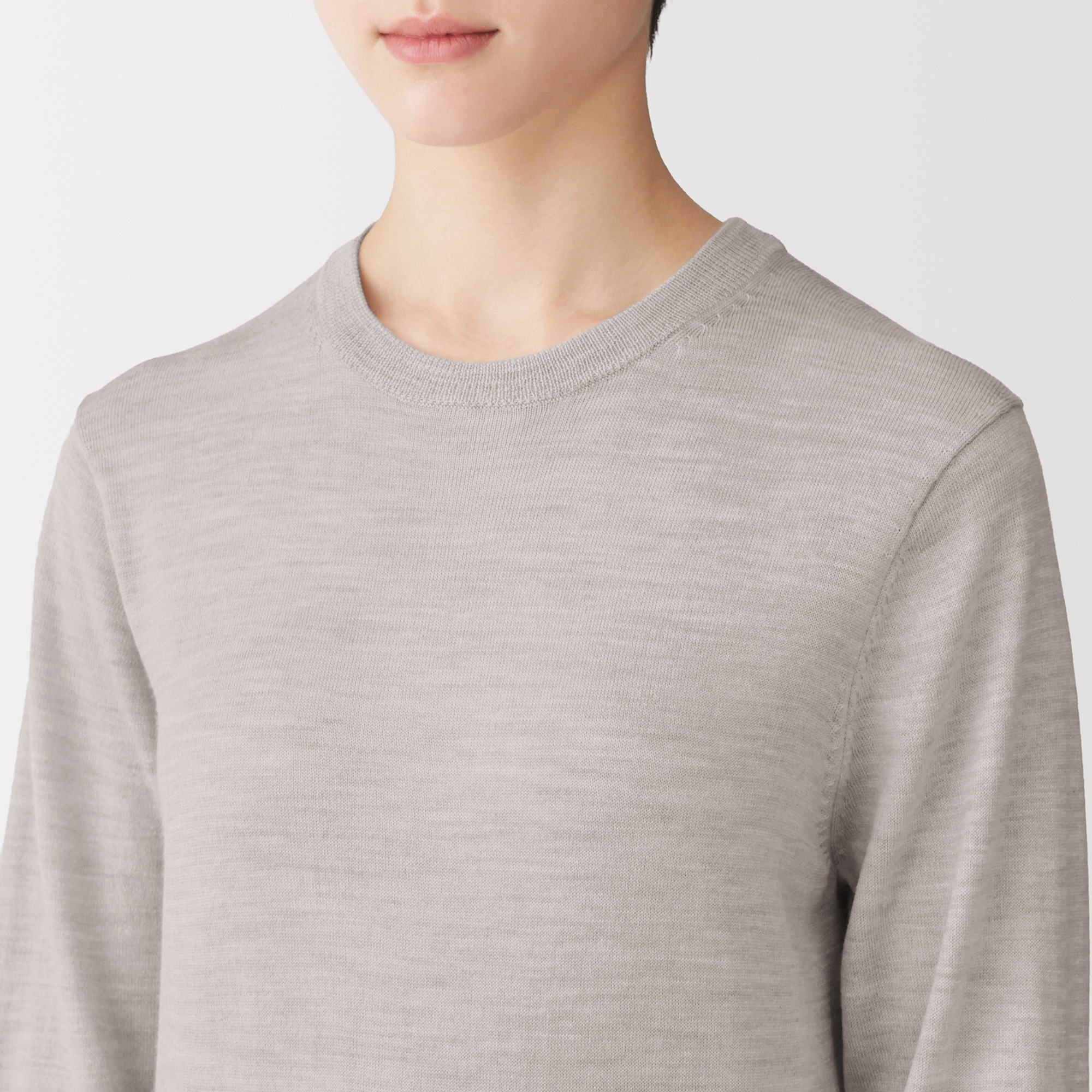 W's Washable high-gauge crew neck sweater