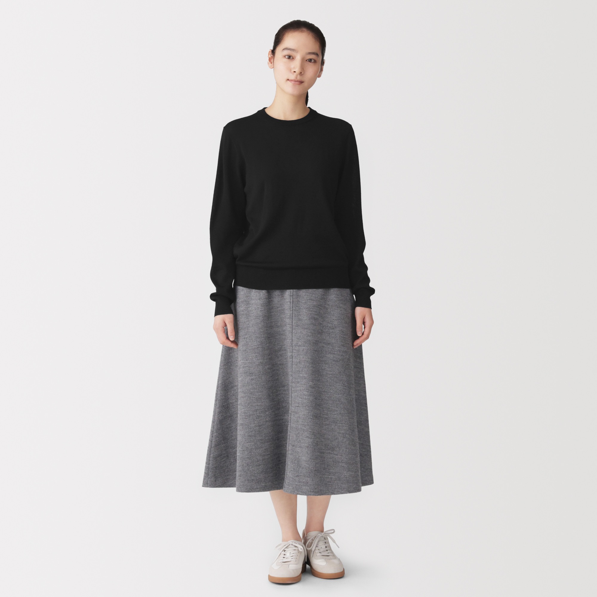 W's Washable high-gauge crew neck sweater