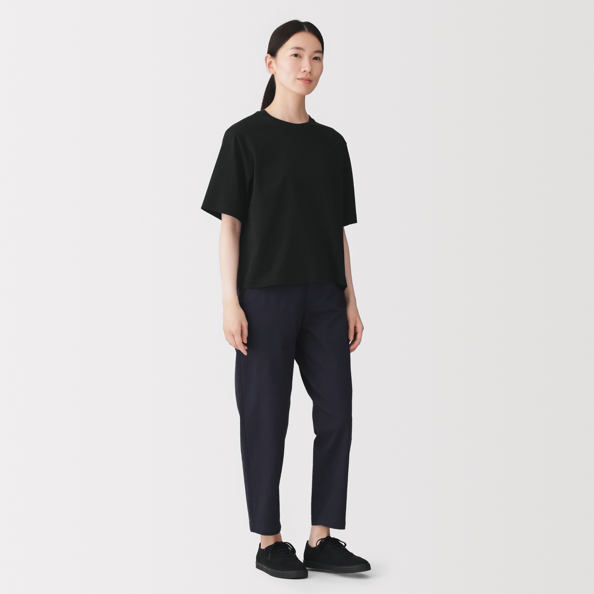 W's Cool touch crew neck wide-fit S/Slv T-shirt(ASEAN)