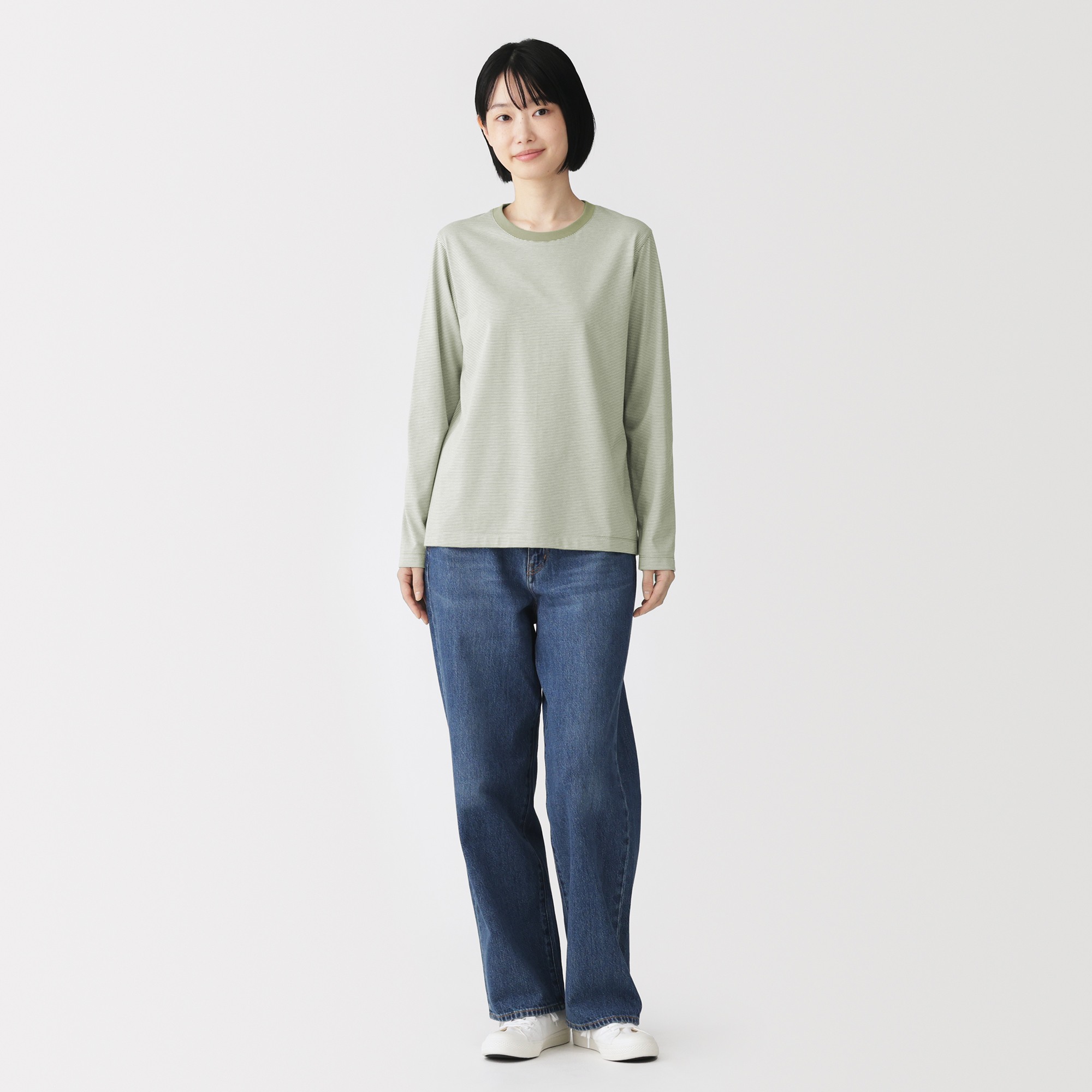 W's Jersey crew neck L/Slv T-shirt