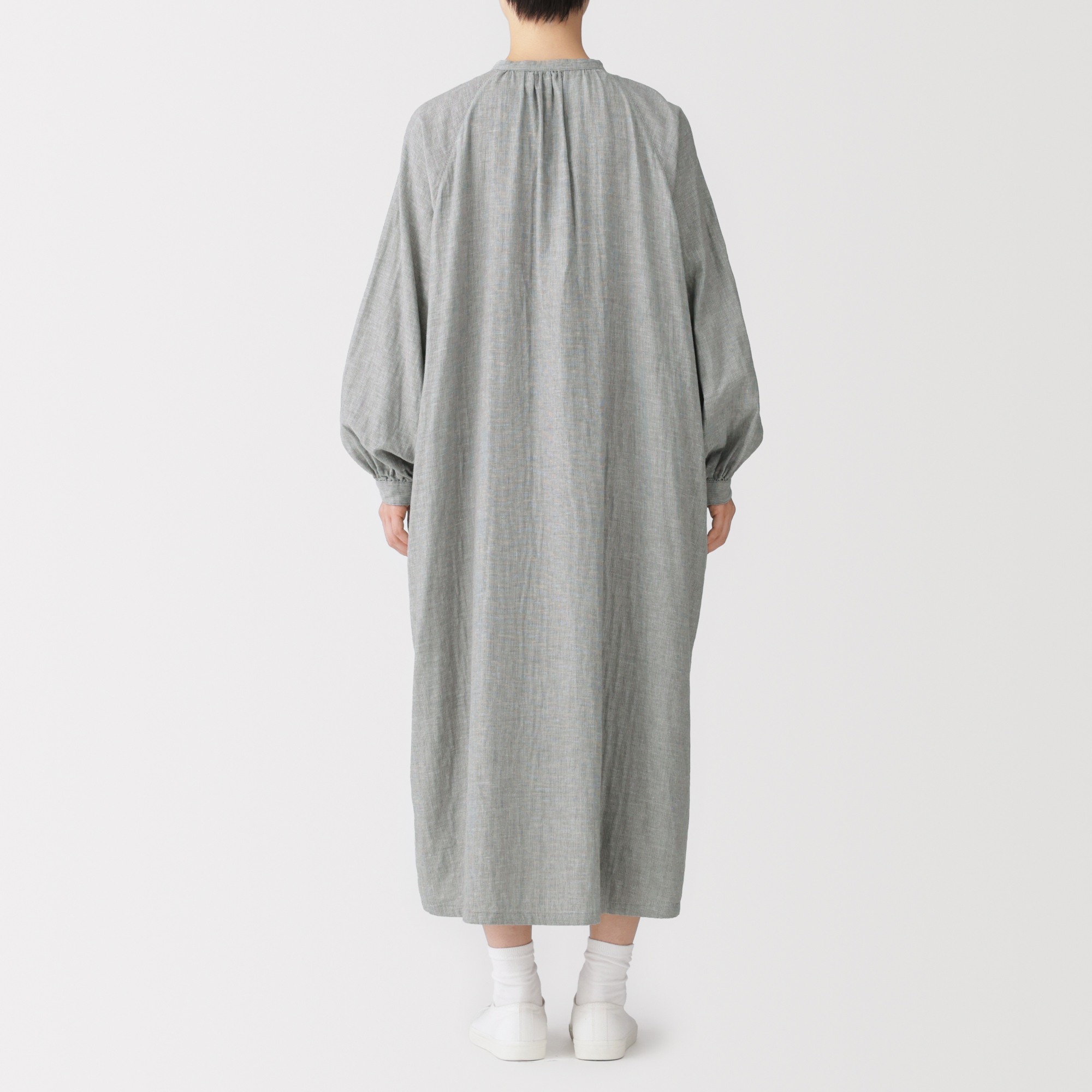 W's Kapok blended double gauze L/Slv dress