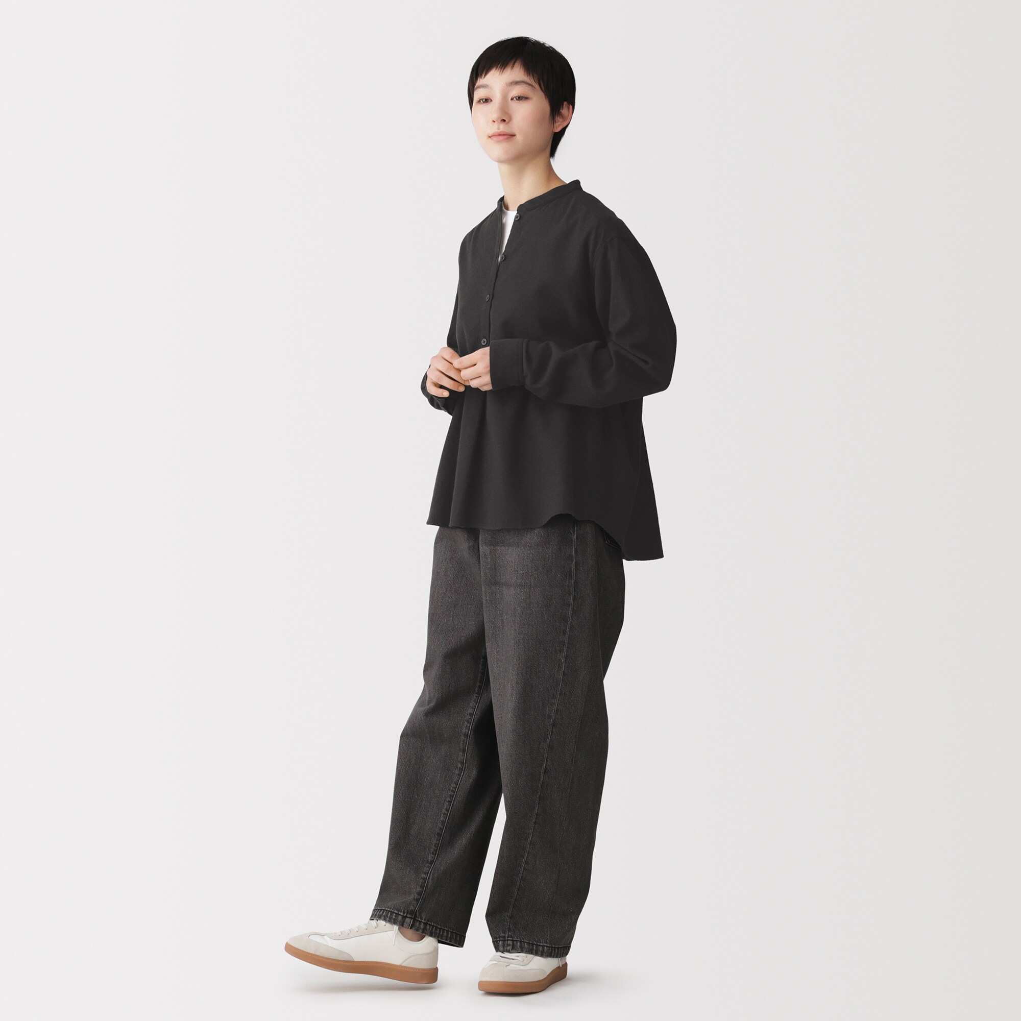 W's Double brushed flannel L/Slv blouse(OS)