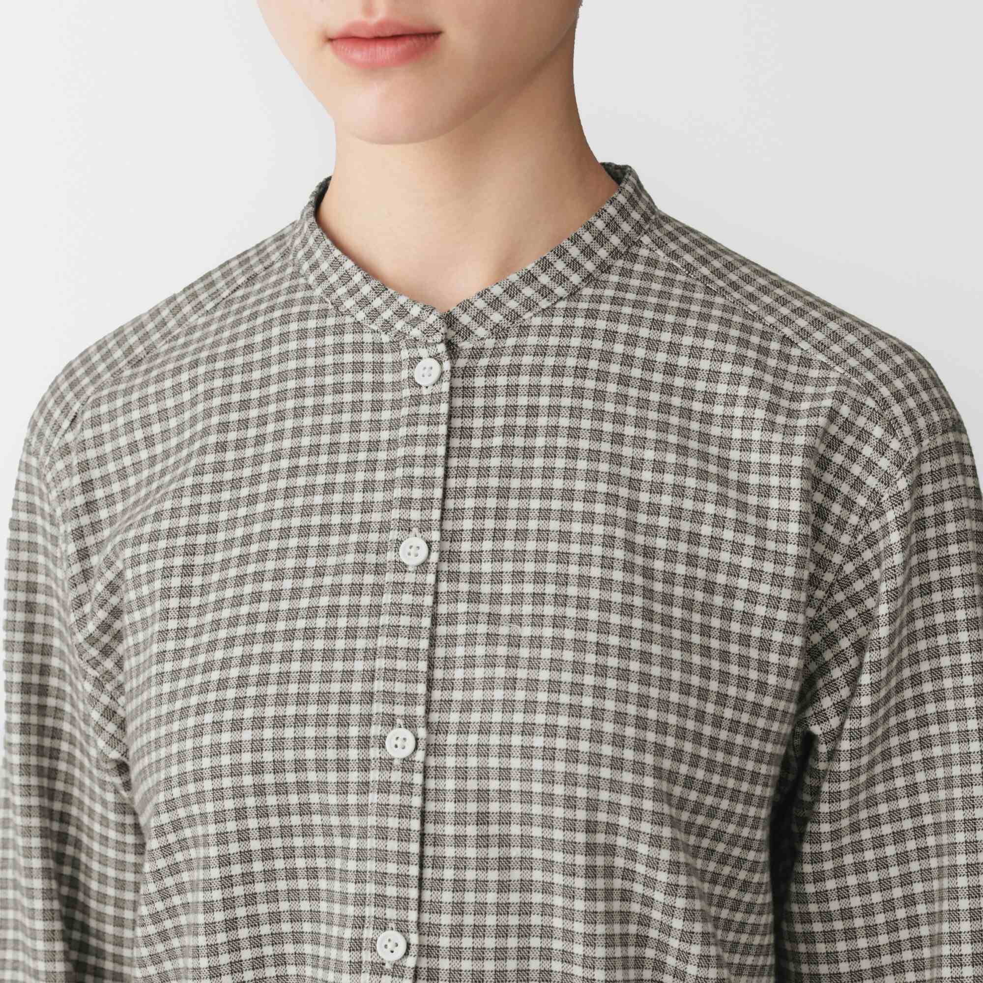 W's Double brushed flannel L/Slv blouse(OS)