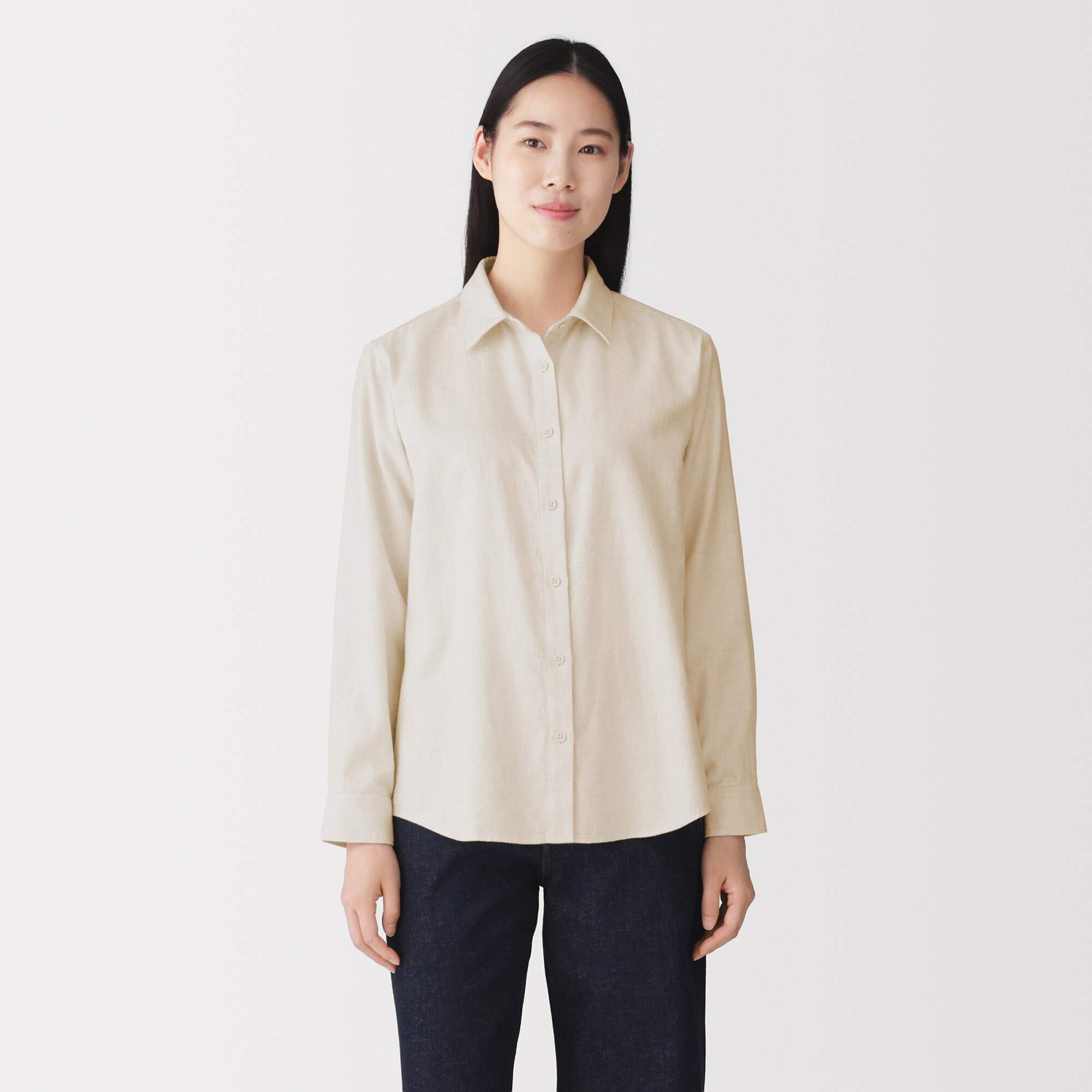 W's Double brushed flannel L/S shirt(OS)