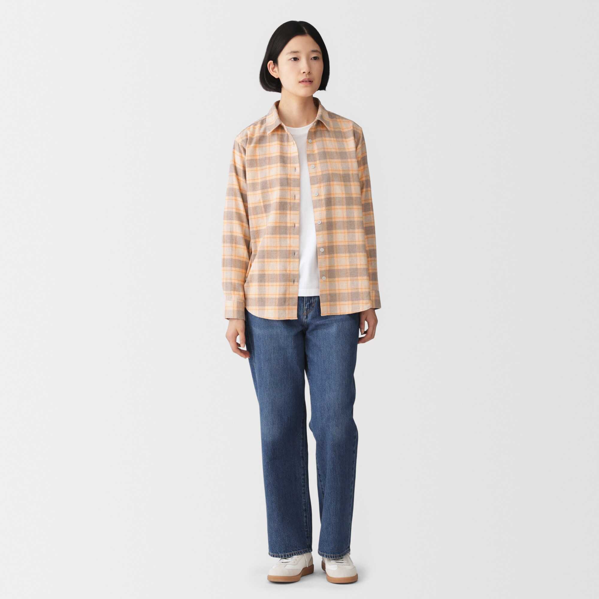 W's Double brushed flannel L/S shirt(OS)
