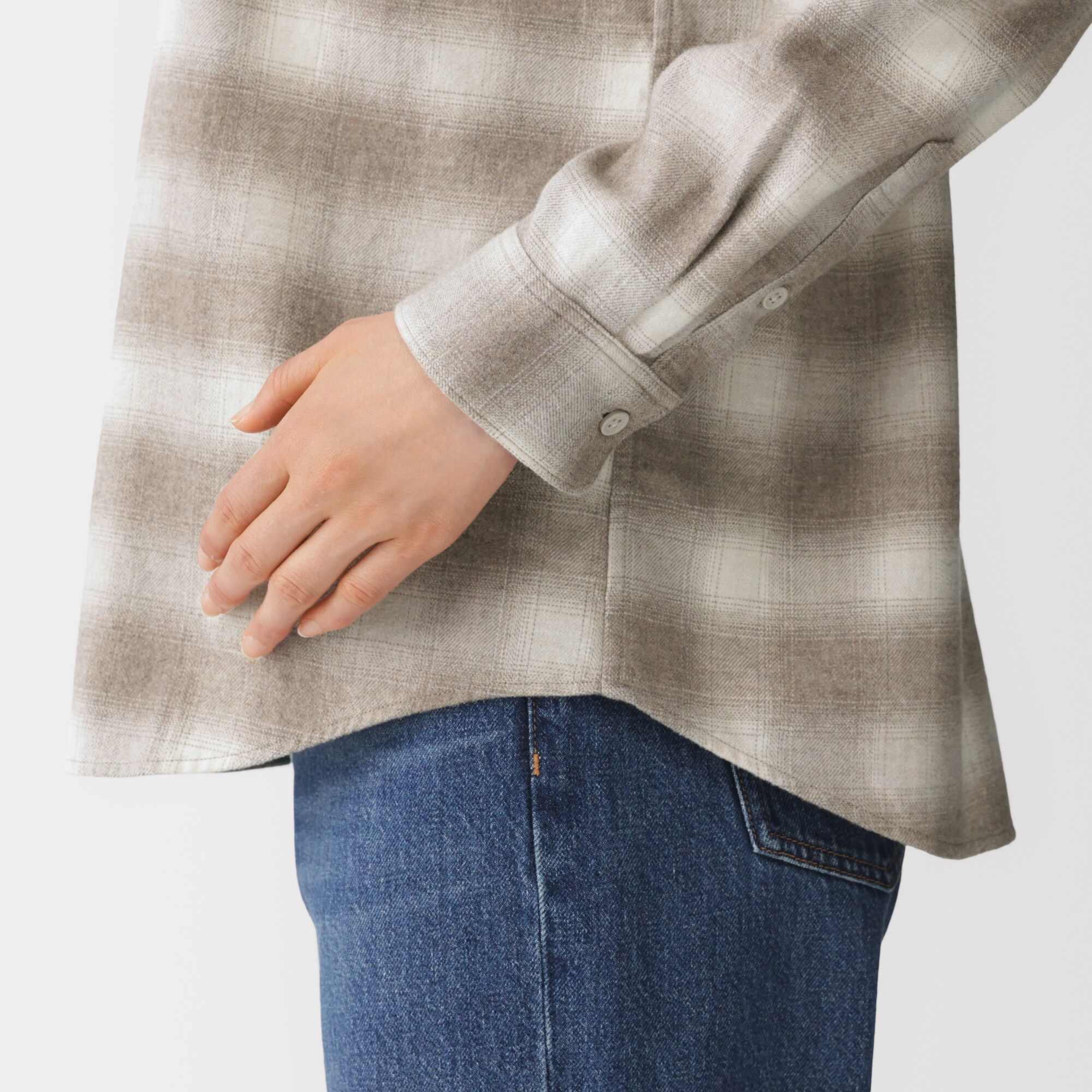 W's Double brushed flannel L/S shirt(OS)
