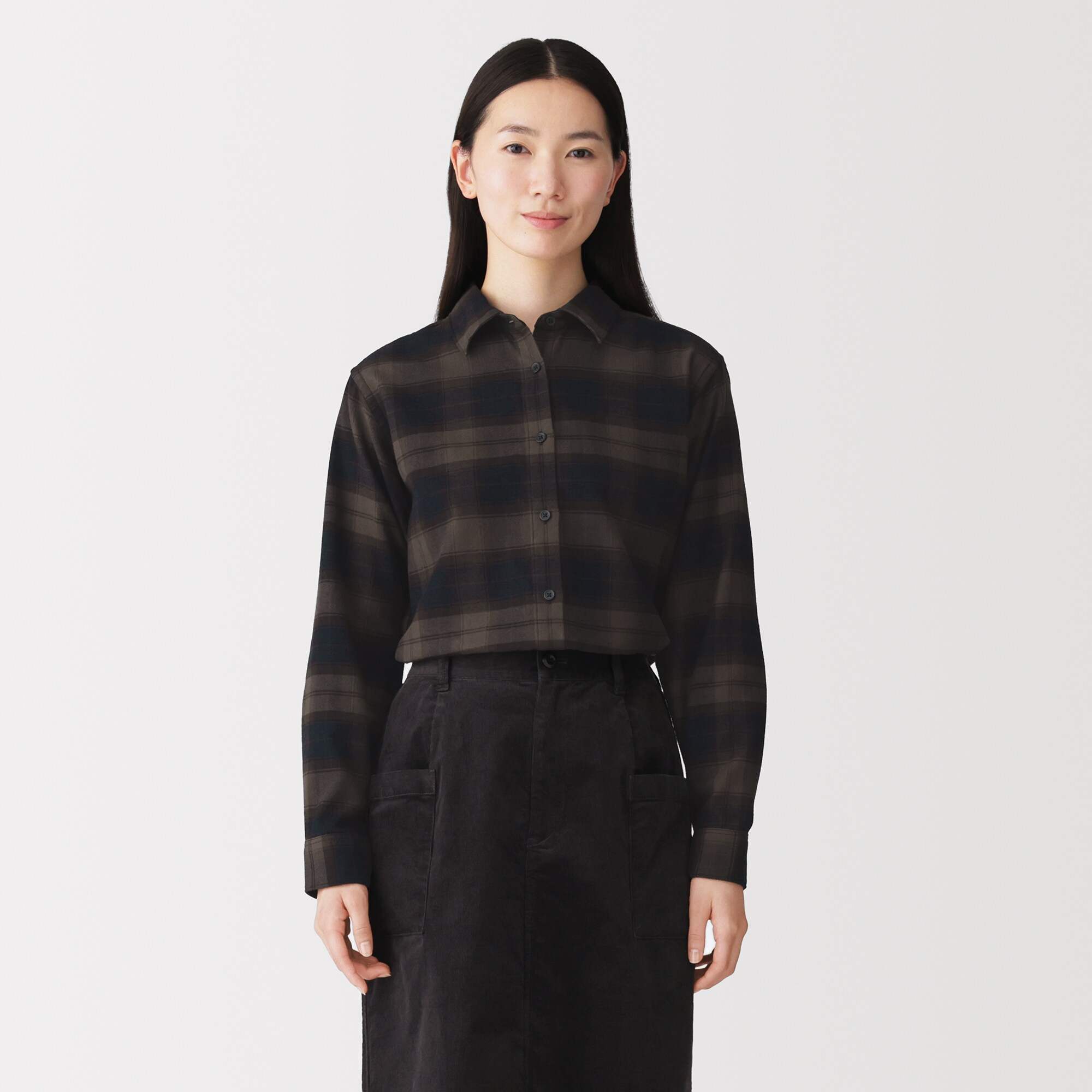 W's Double brushed flannel L/S shirt(OS)