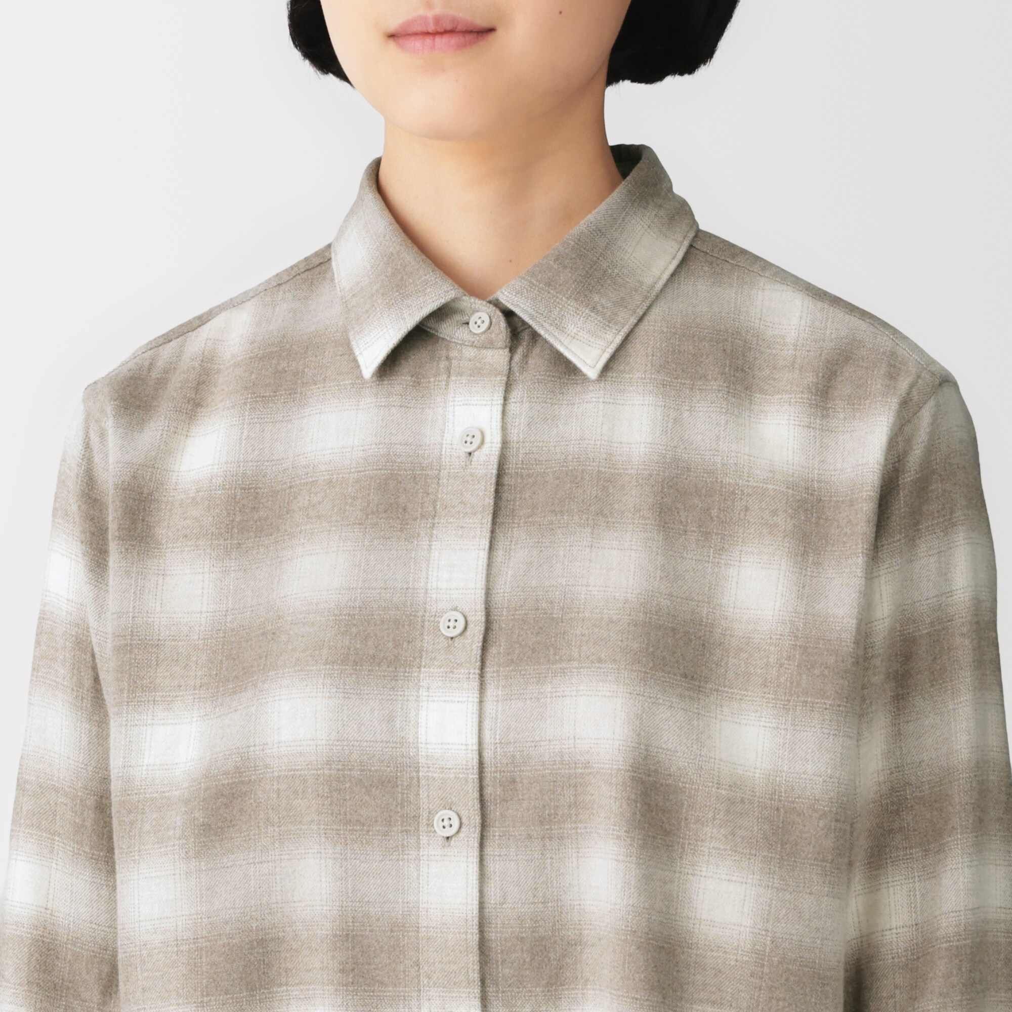 W's Double brushed flannel L/S shirt(OS)