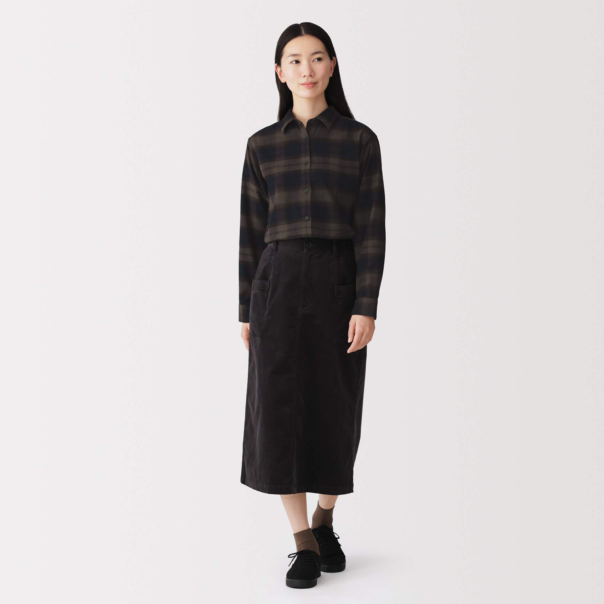 W's Double brushed flannel L/S shirt(OS)