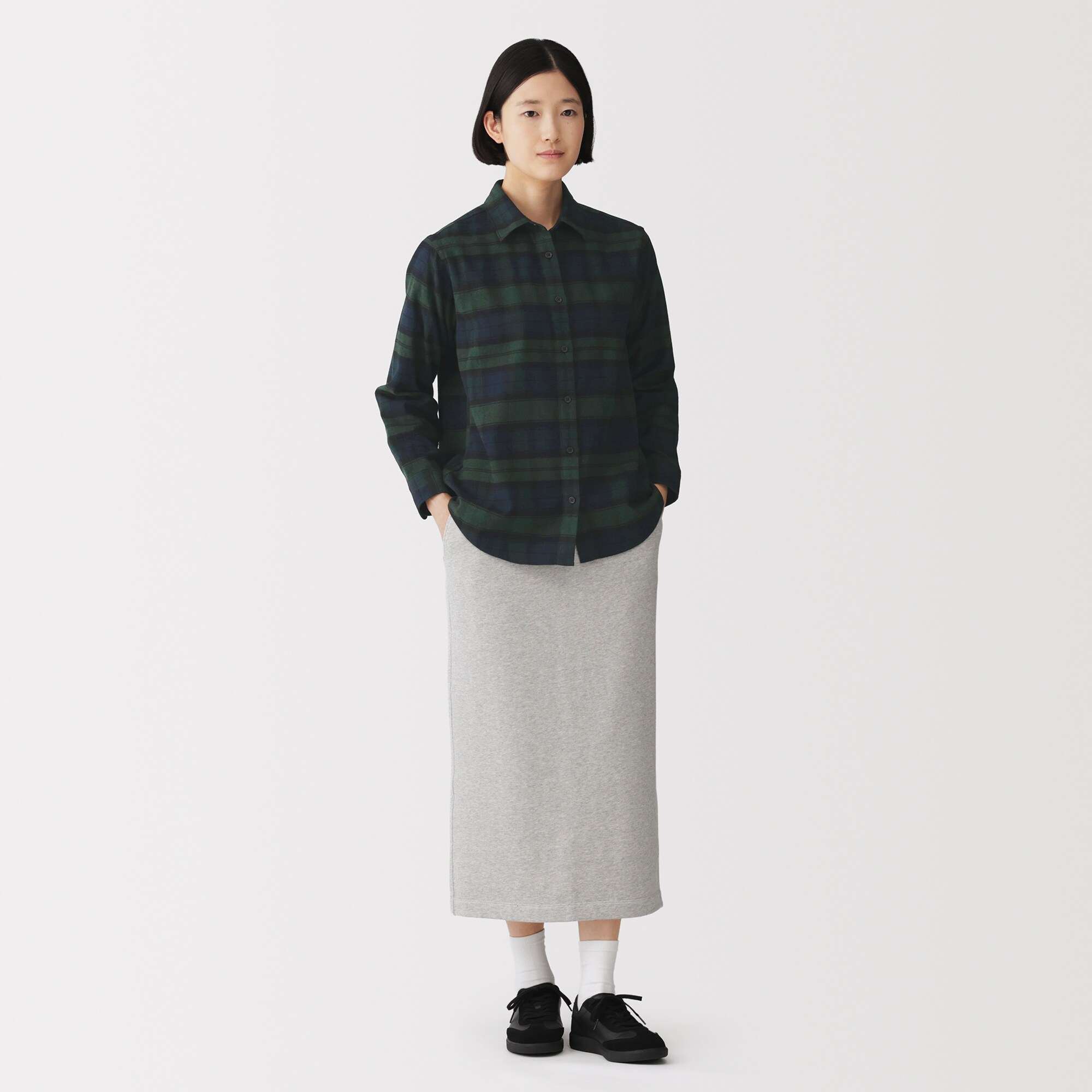W's Double brushed flannel L/S shirt(OS)
