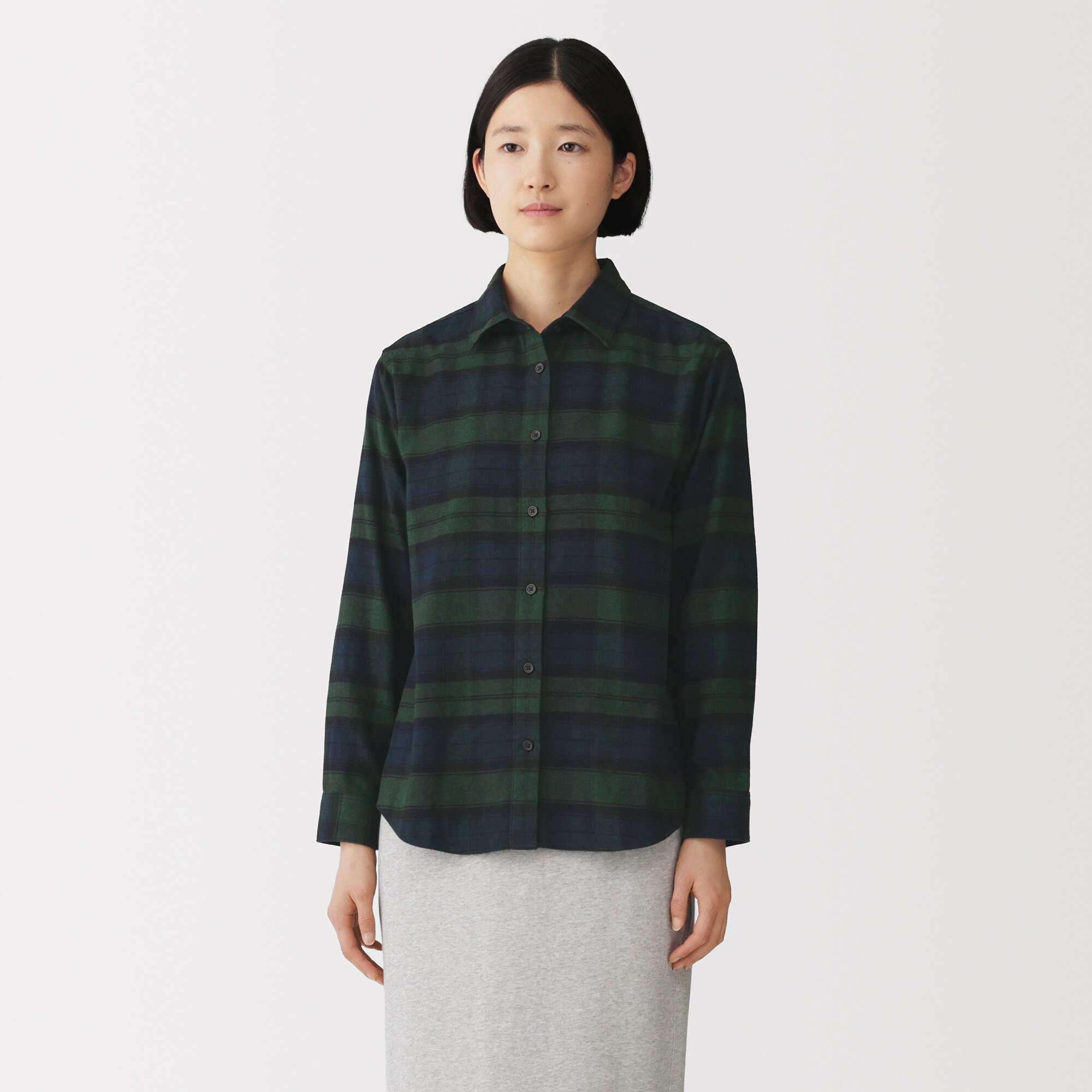 W's Double brushed flannel L/S shirt(OS)