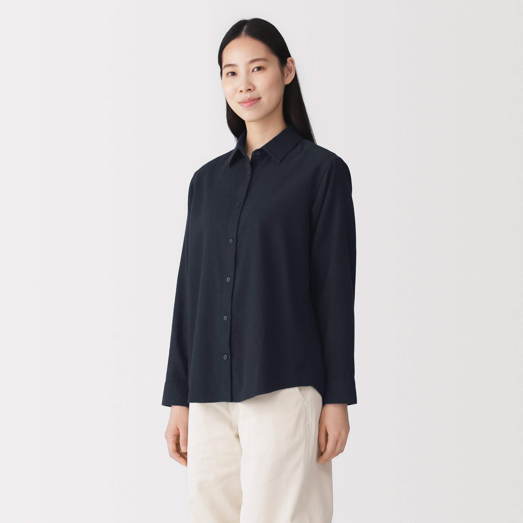 W's Double brushed flannel L/S shirt(OS)