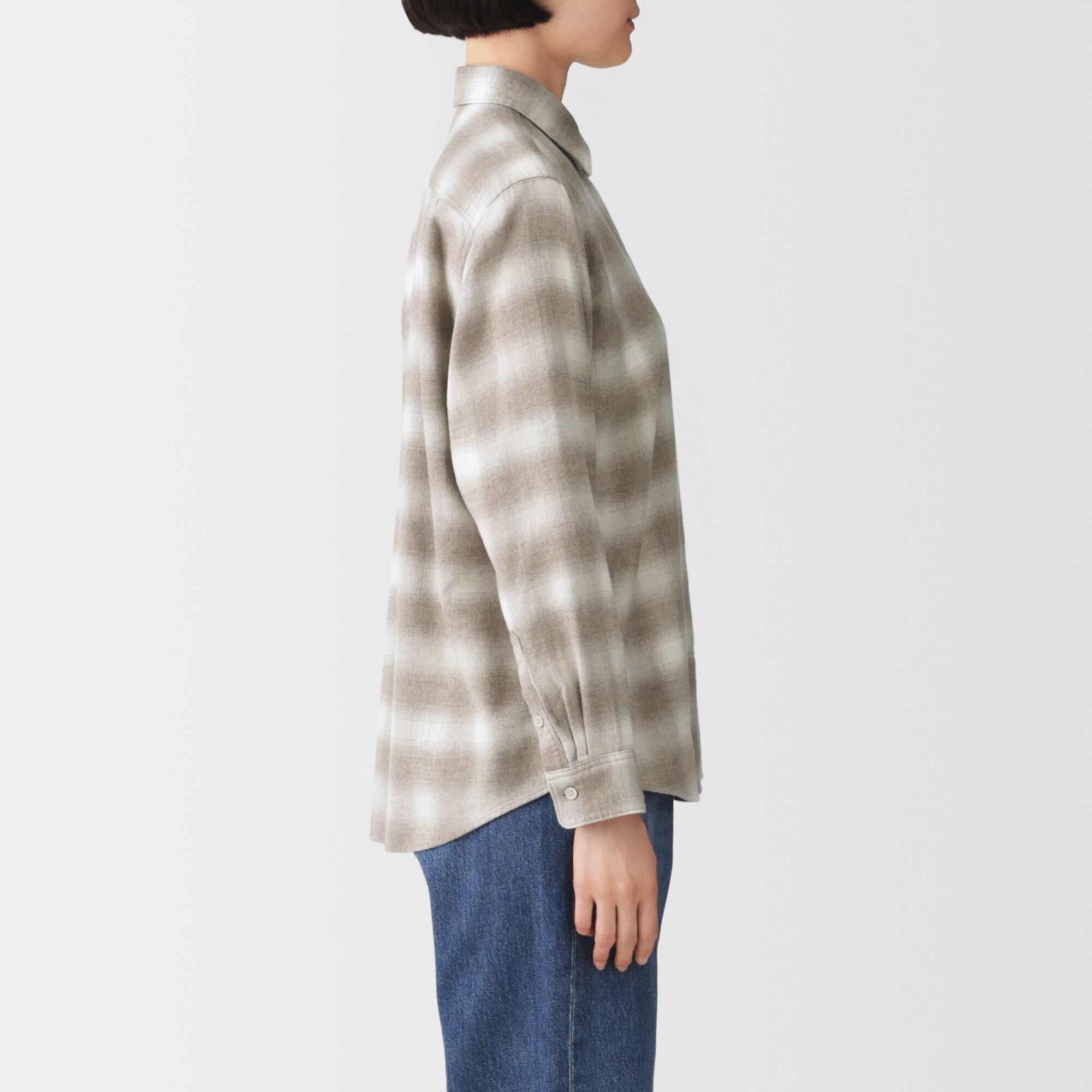 W's Double brushed flannel L/S shirt(OS)