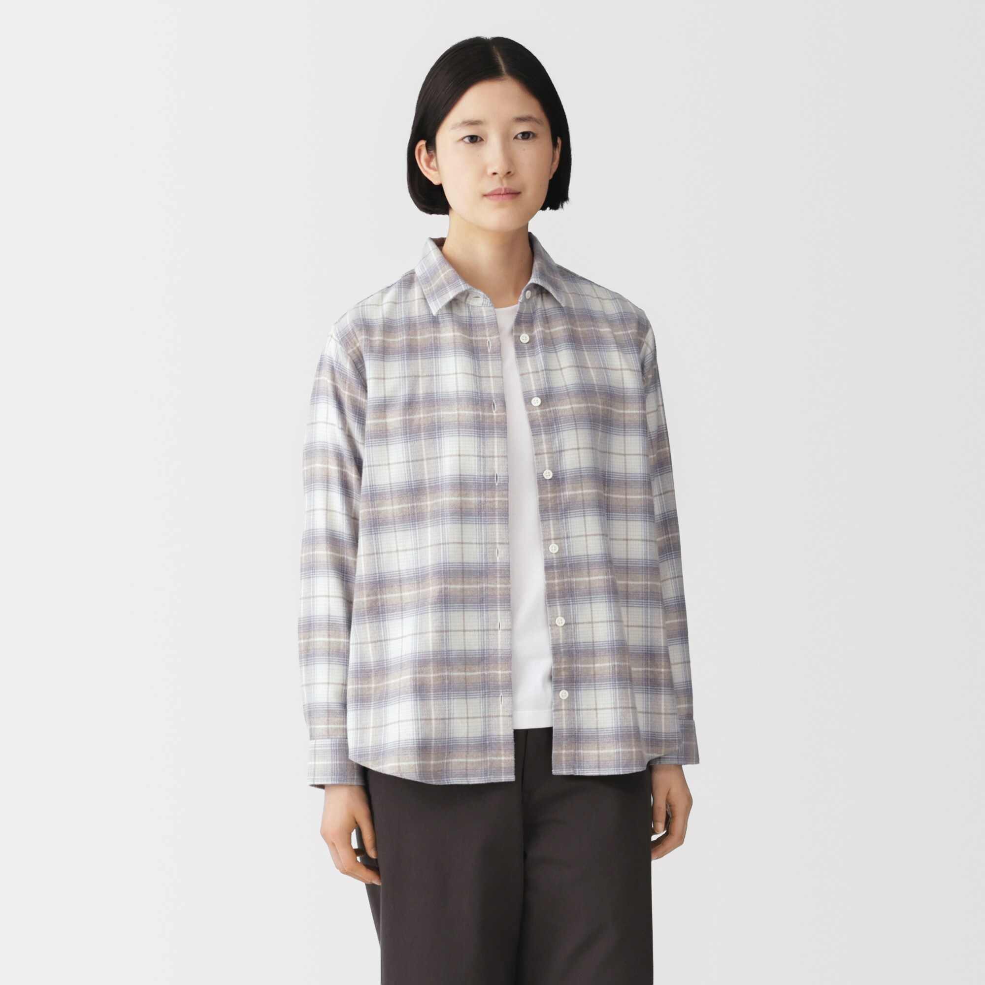 W's Double brushed flannel L/S shirt(OS)