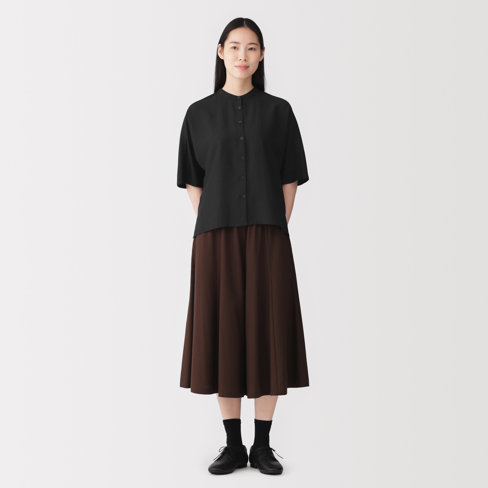 W's Lyocell blended 1/2 sleeve blouse