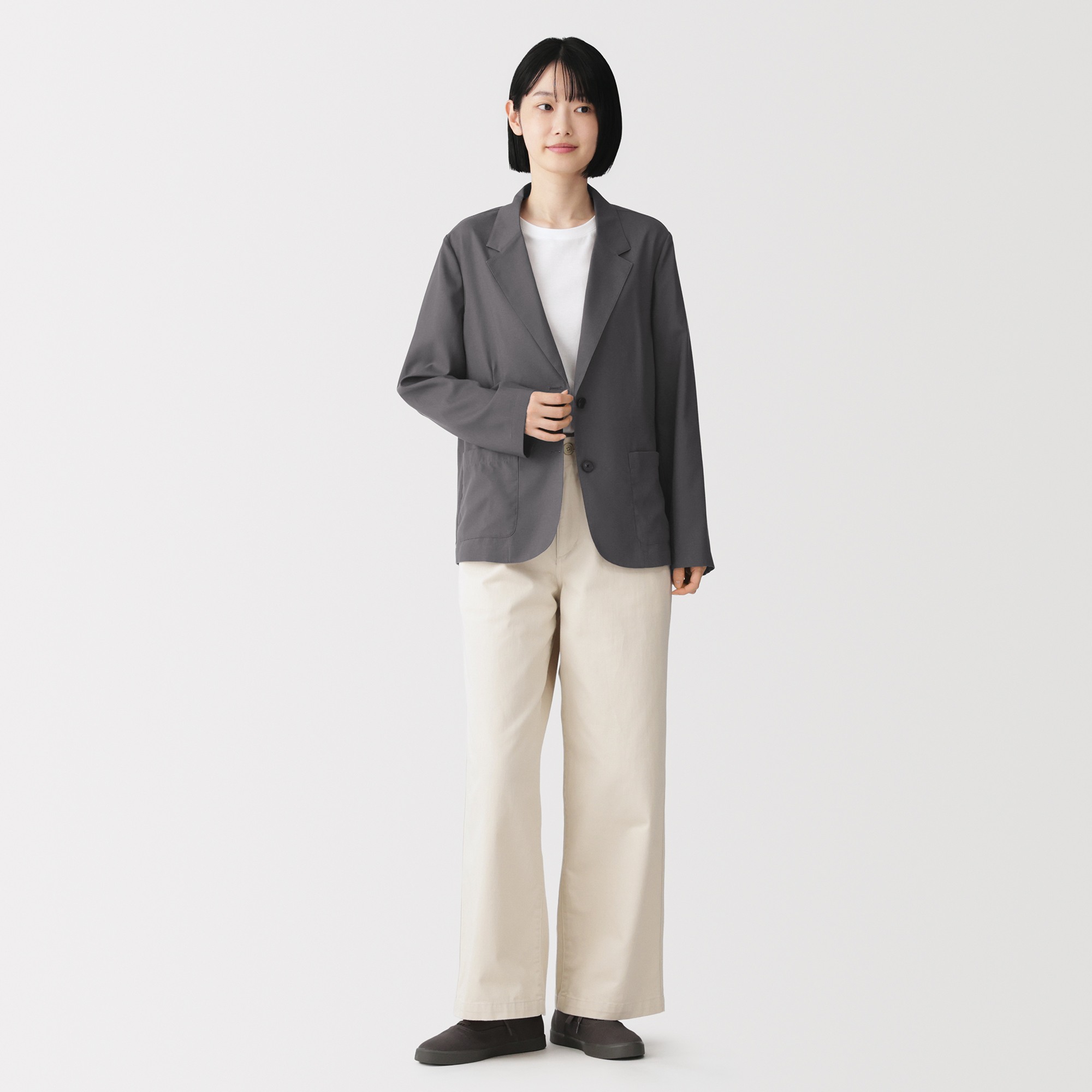 W's Lyocell blended shirt jacket