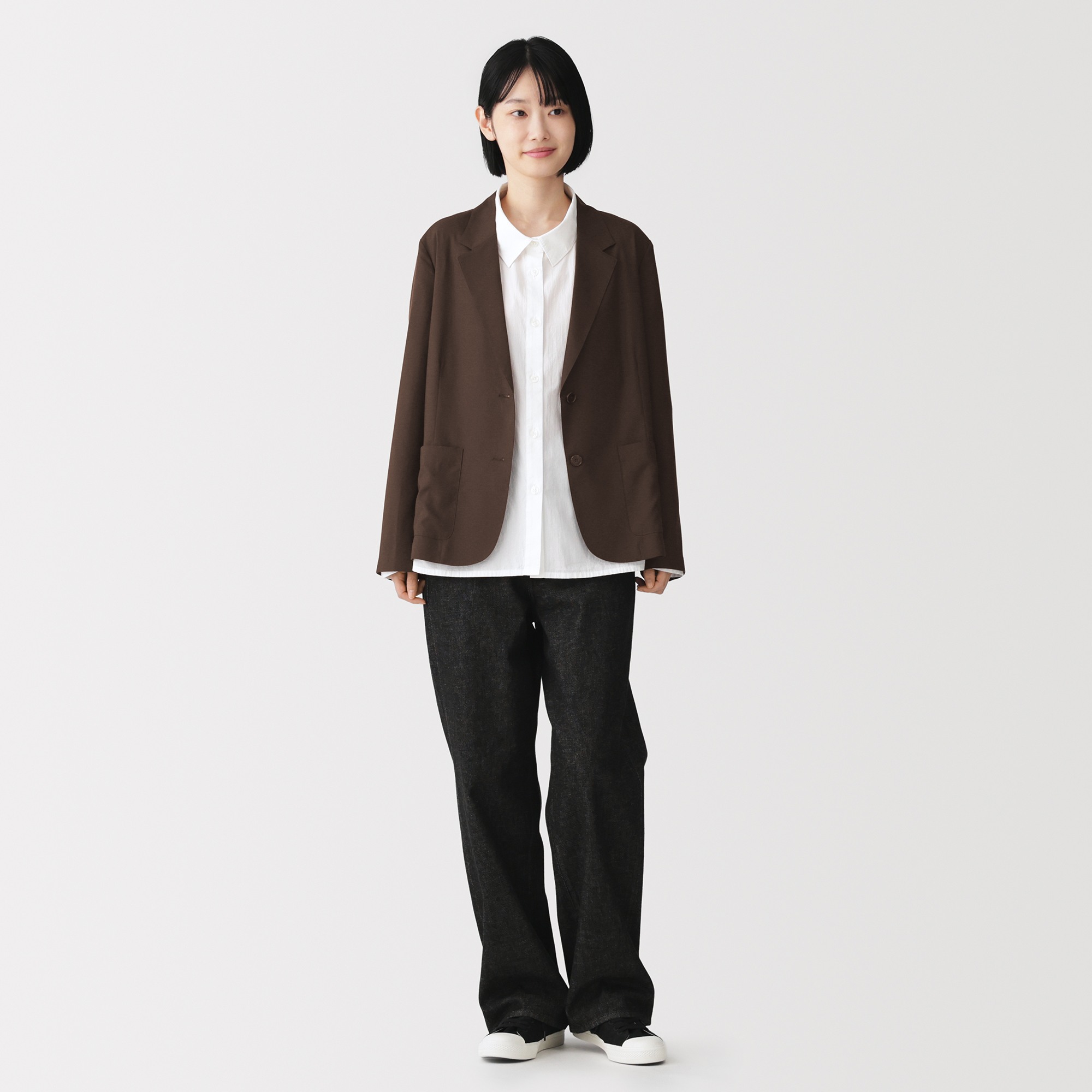 W's Lyocell blended shirt jacket