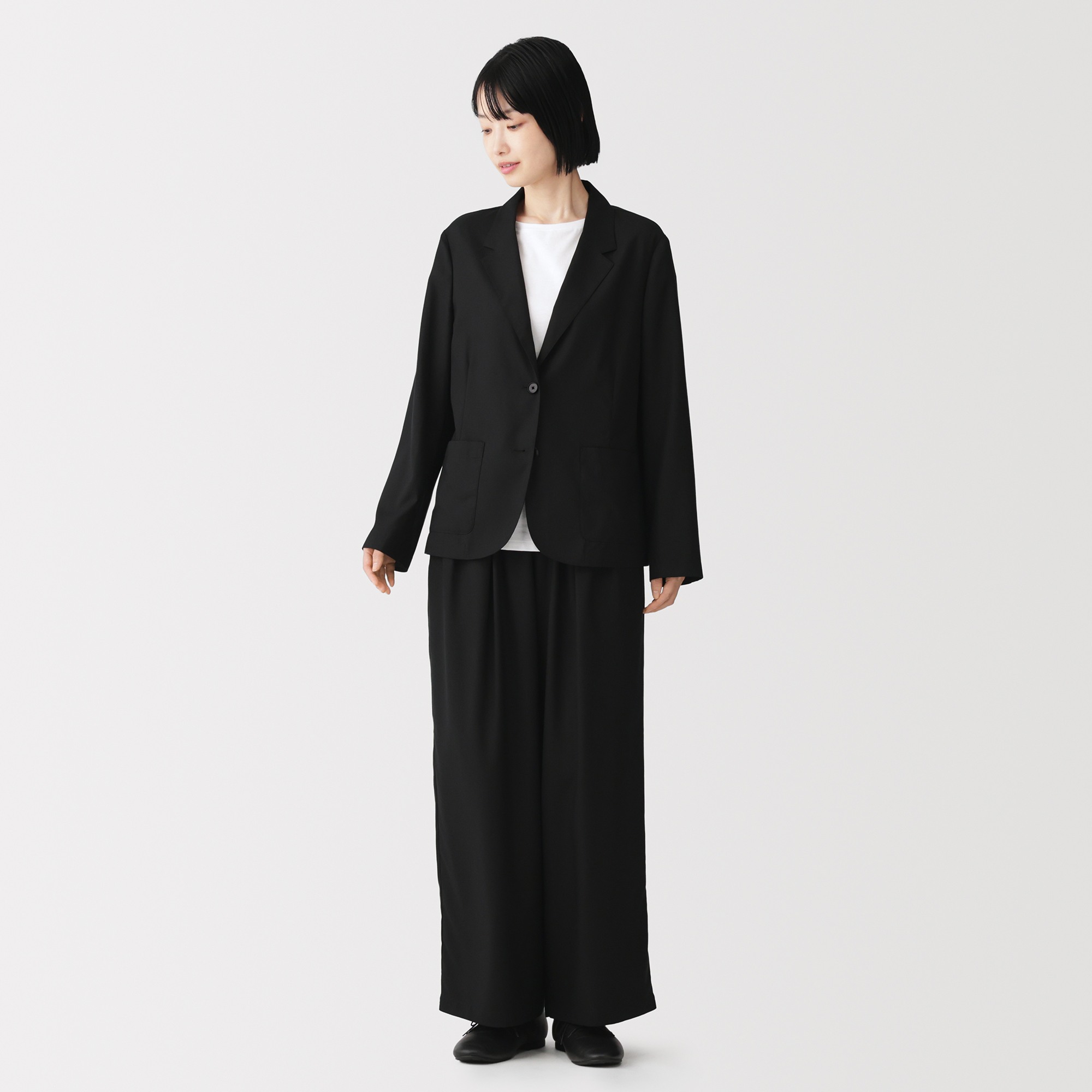 W's Lyocell blended shirt jacket