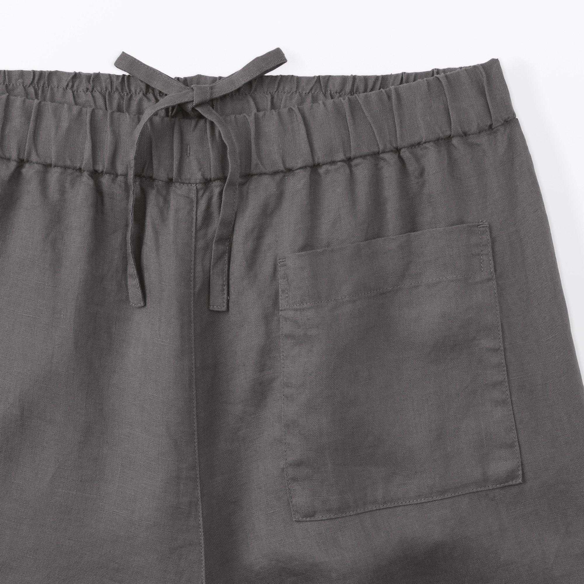 W's Washed linen easy wide-fit pants(OS)