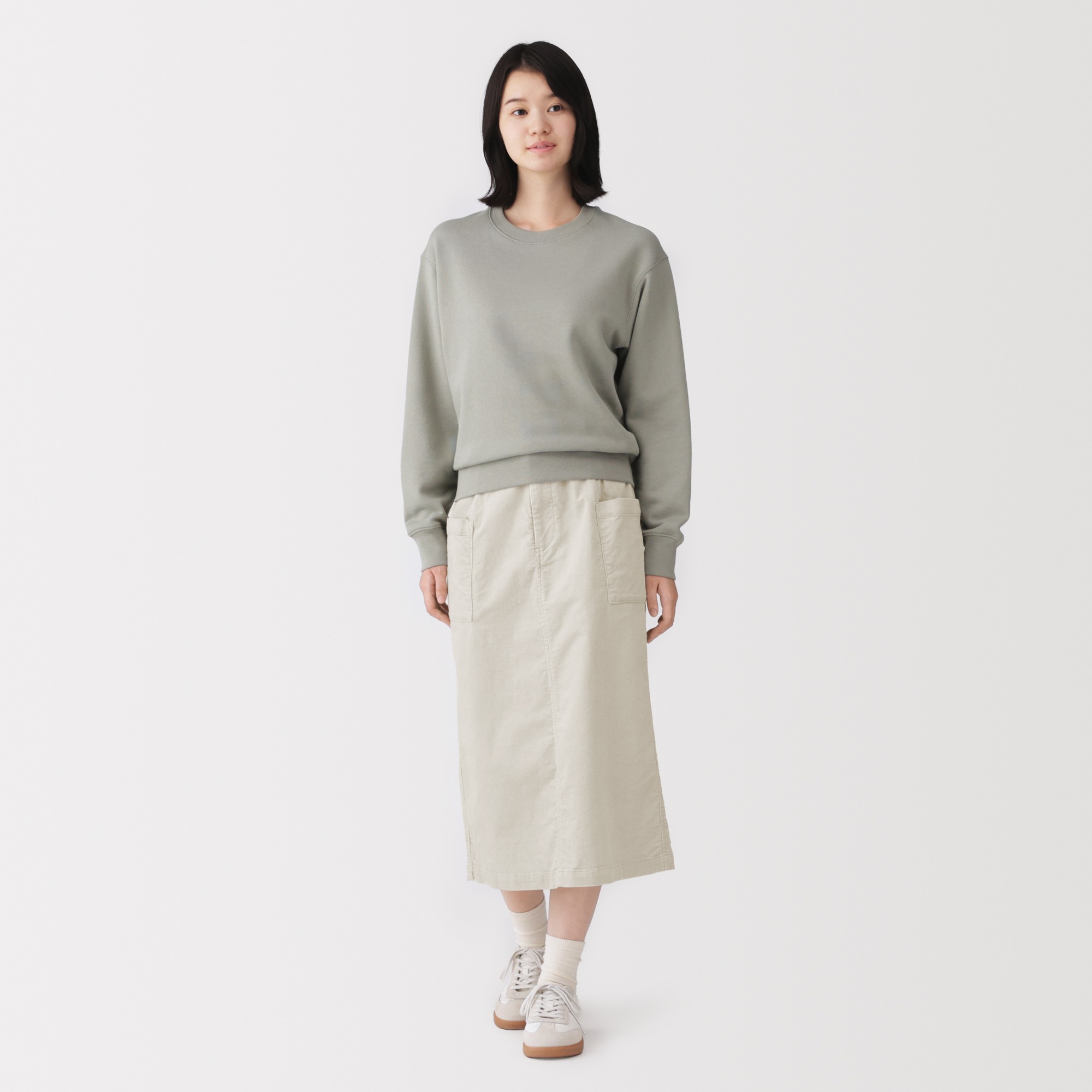 W's stretch corduroy skirt