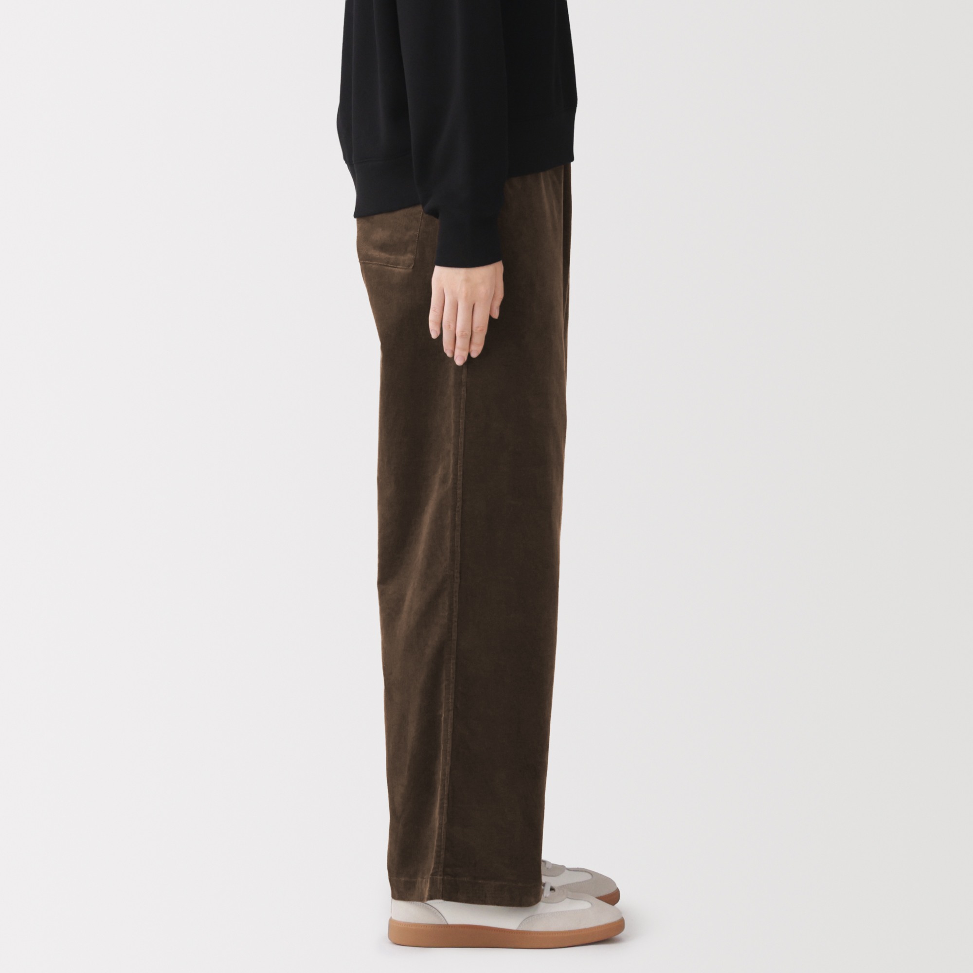W's stretch corduroy easy straight pants