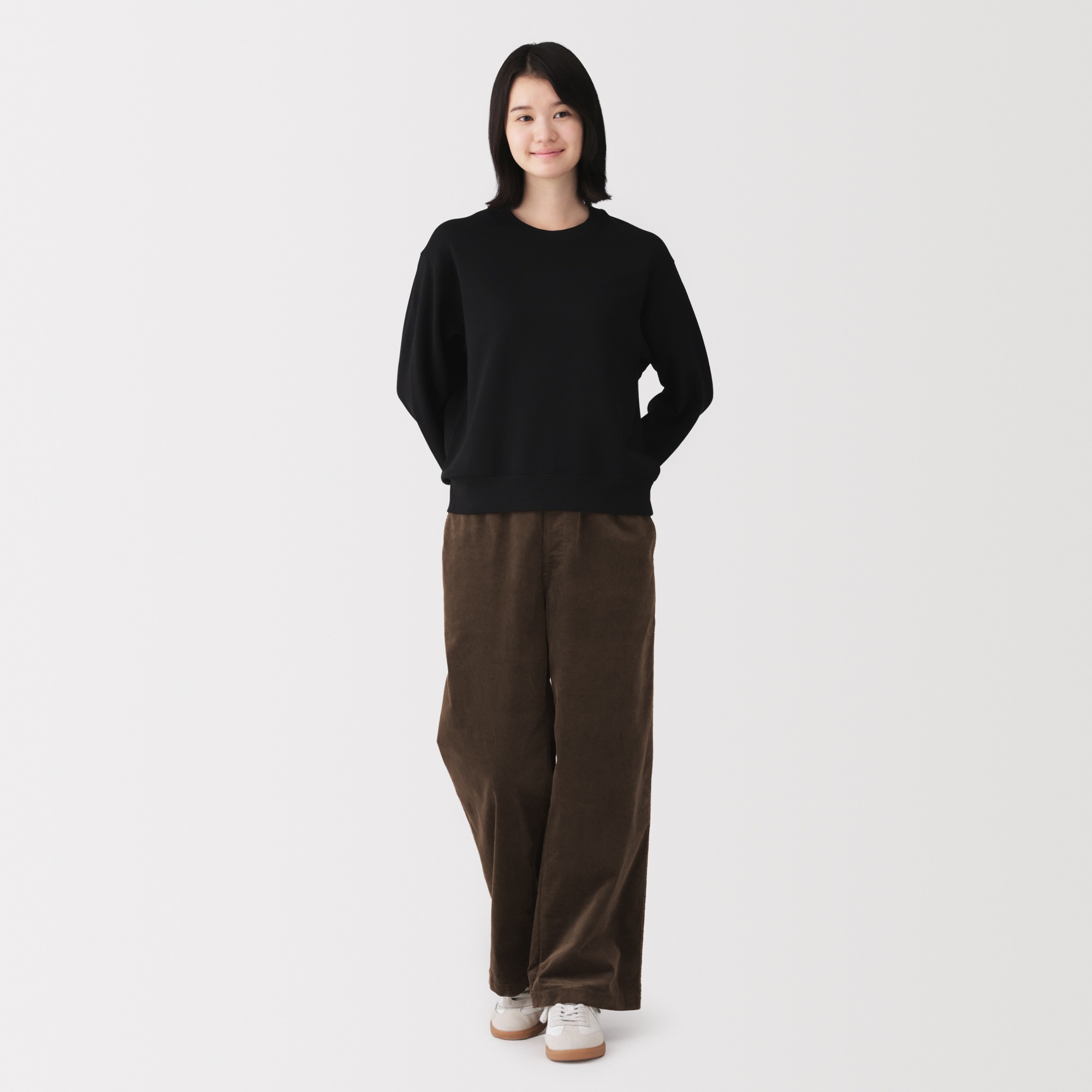 W's stretch corduroy easy straight pants