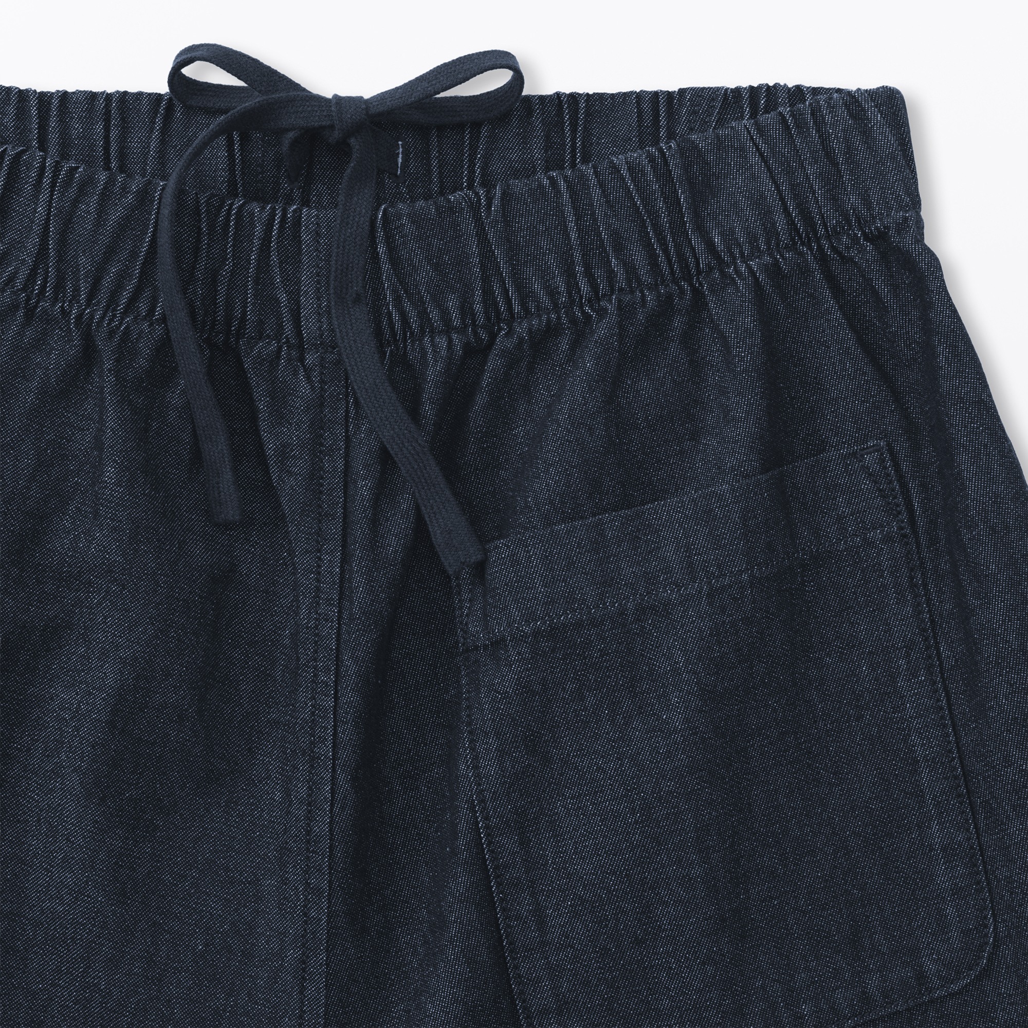 W's Washed denim easy tapered pants