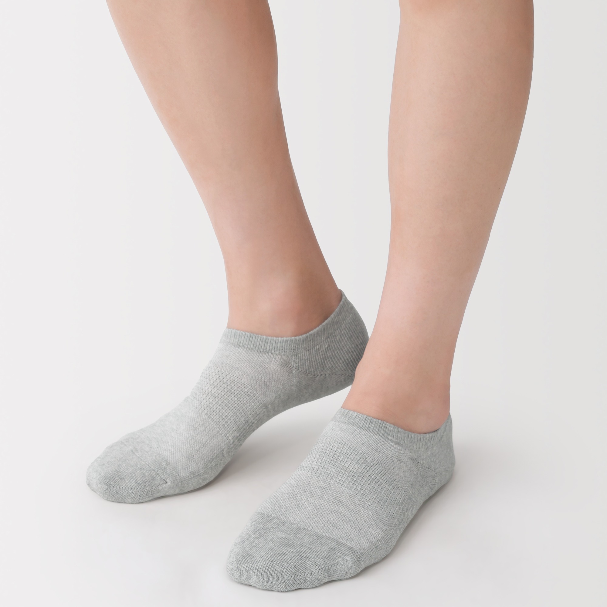 M's right angle pile sneaker socks (Heather color)