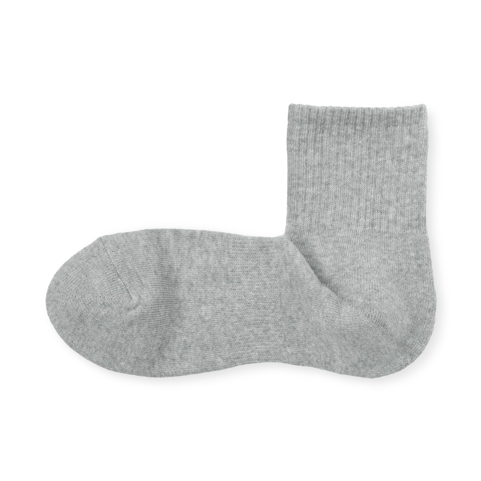 M's right angle pile short socks (Heather color)