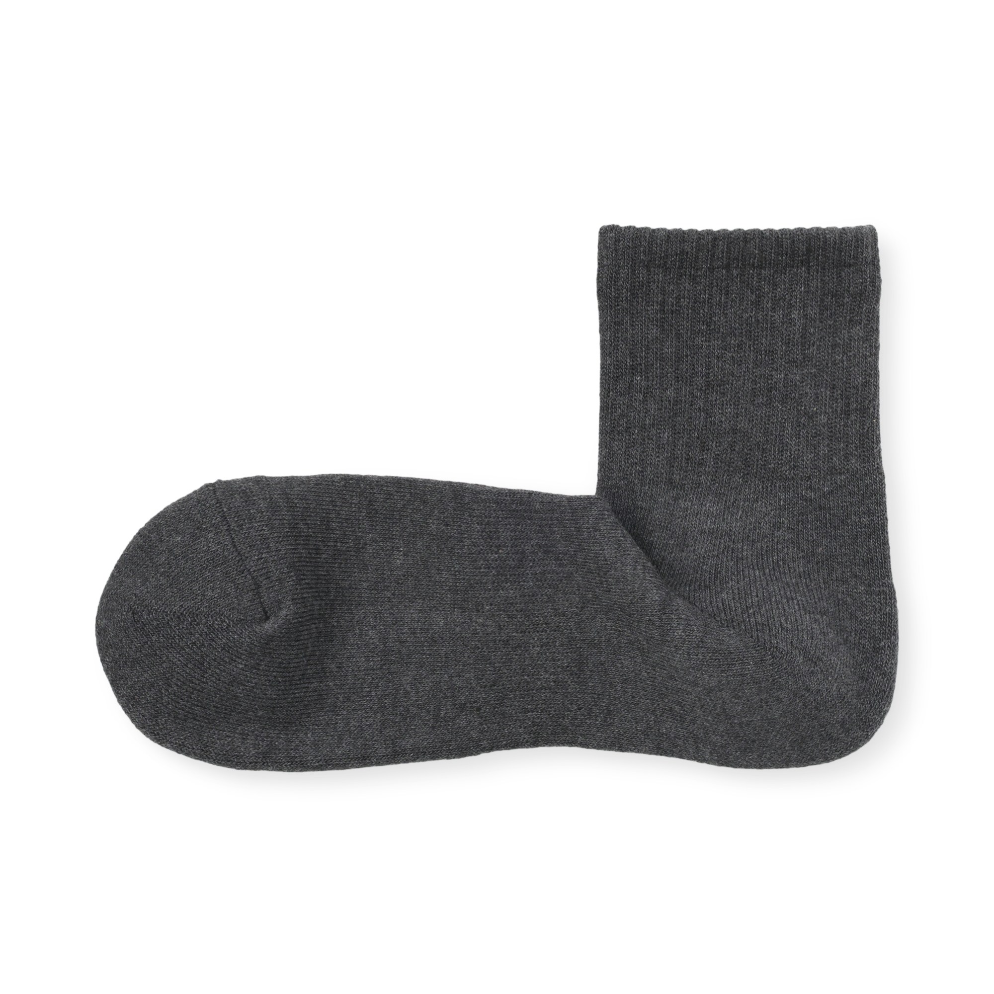 M's right angle pile short socks  (Heather color)