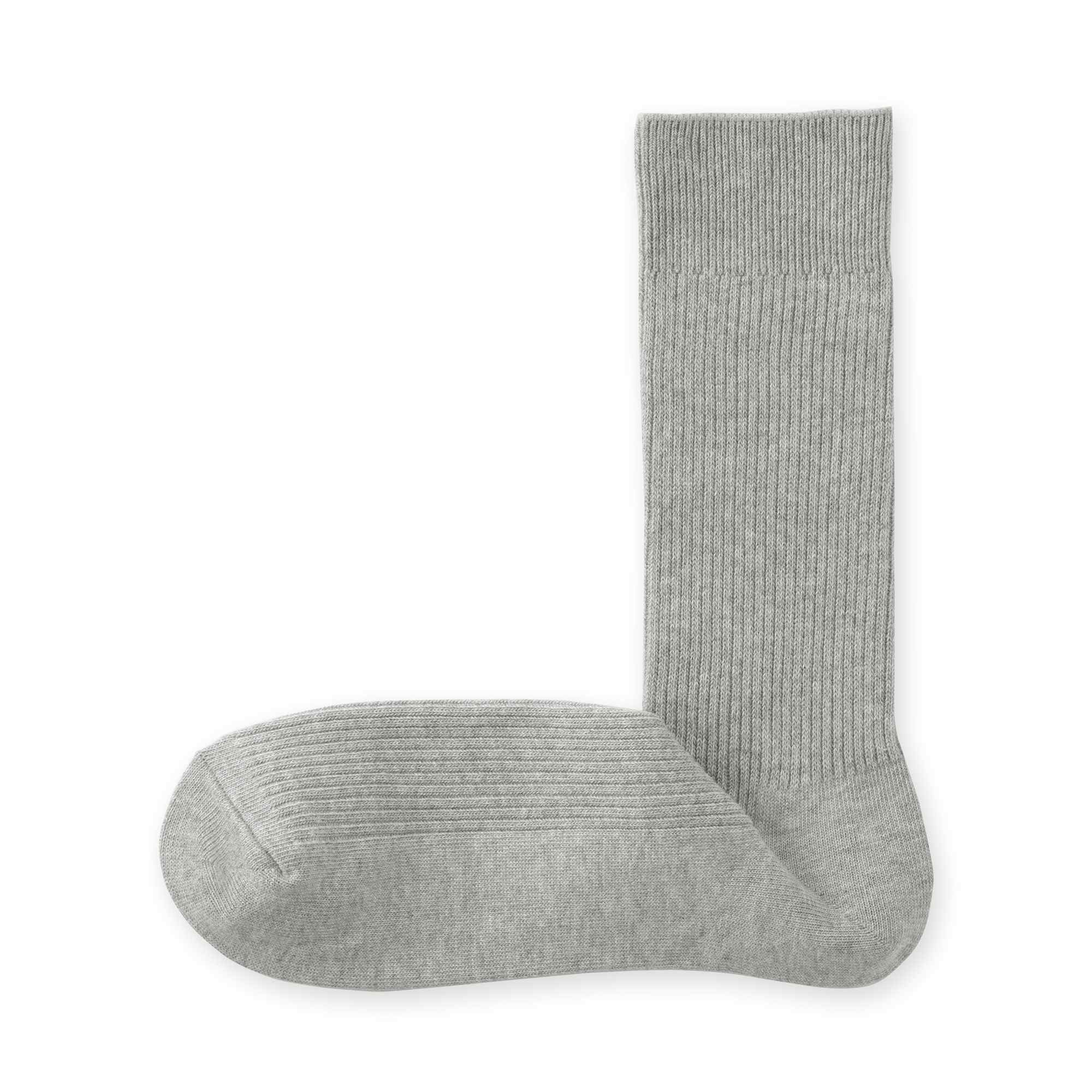 M's right angle ribbed socks (Reclaimed cotton)