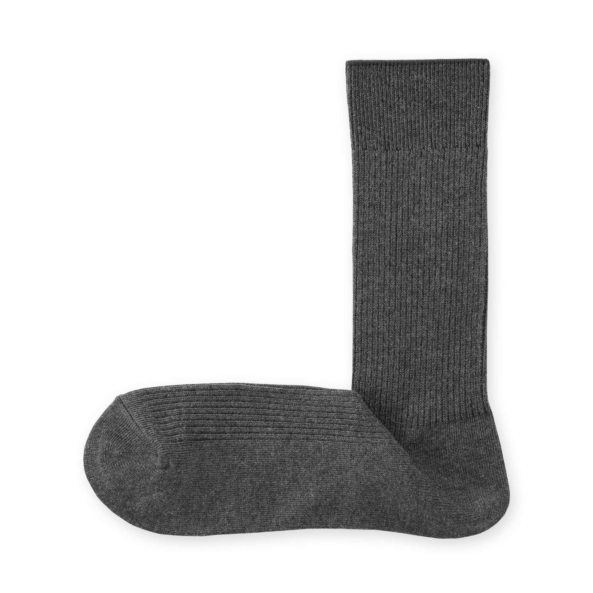 M's right angle ribbed socks (Reclaimed cotton)