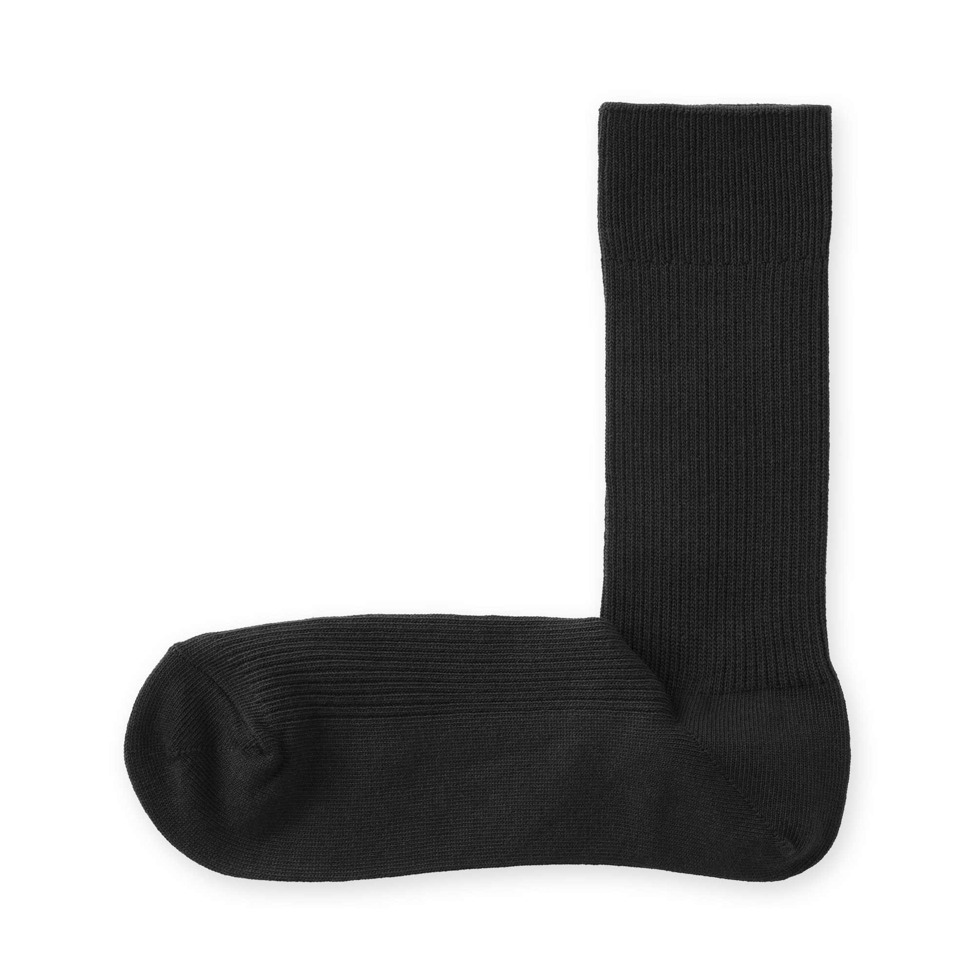 M's right angle ribbed socks (Reclaimed cotton)