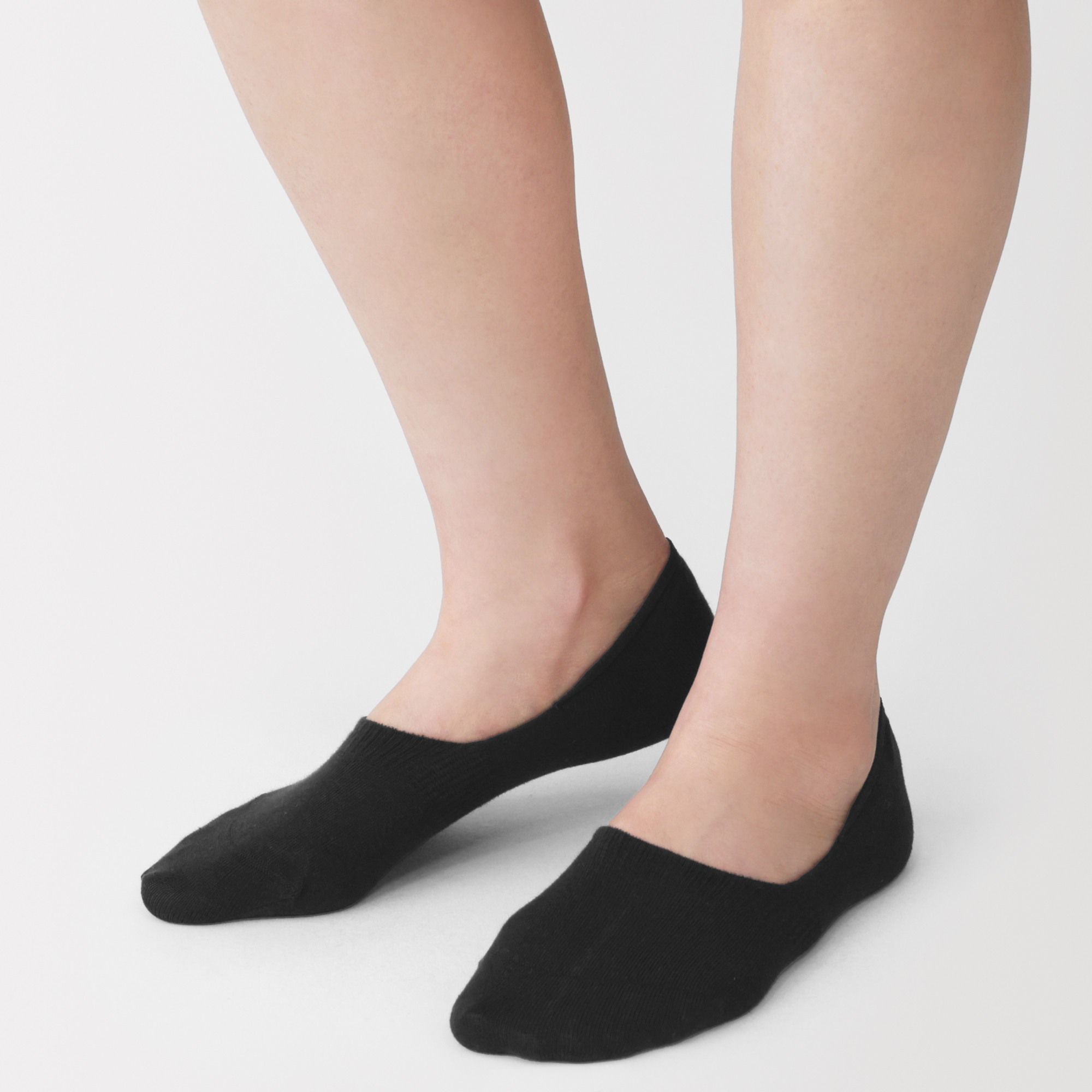 W's Thin no-show socks with heel grip(Reclaimed cotton)