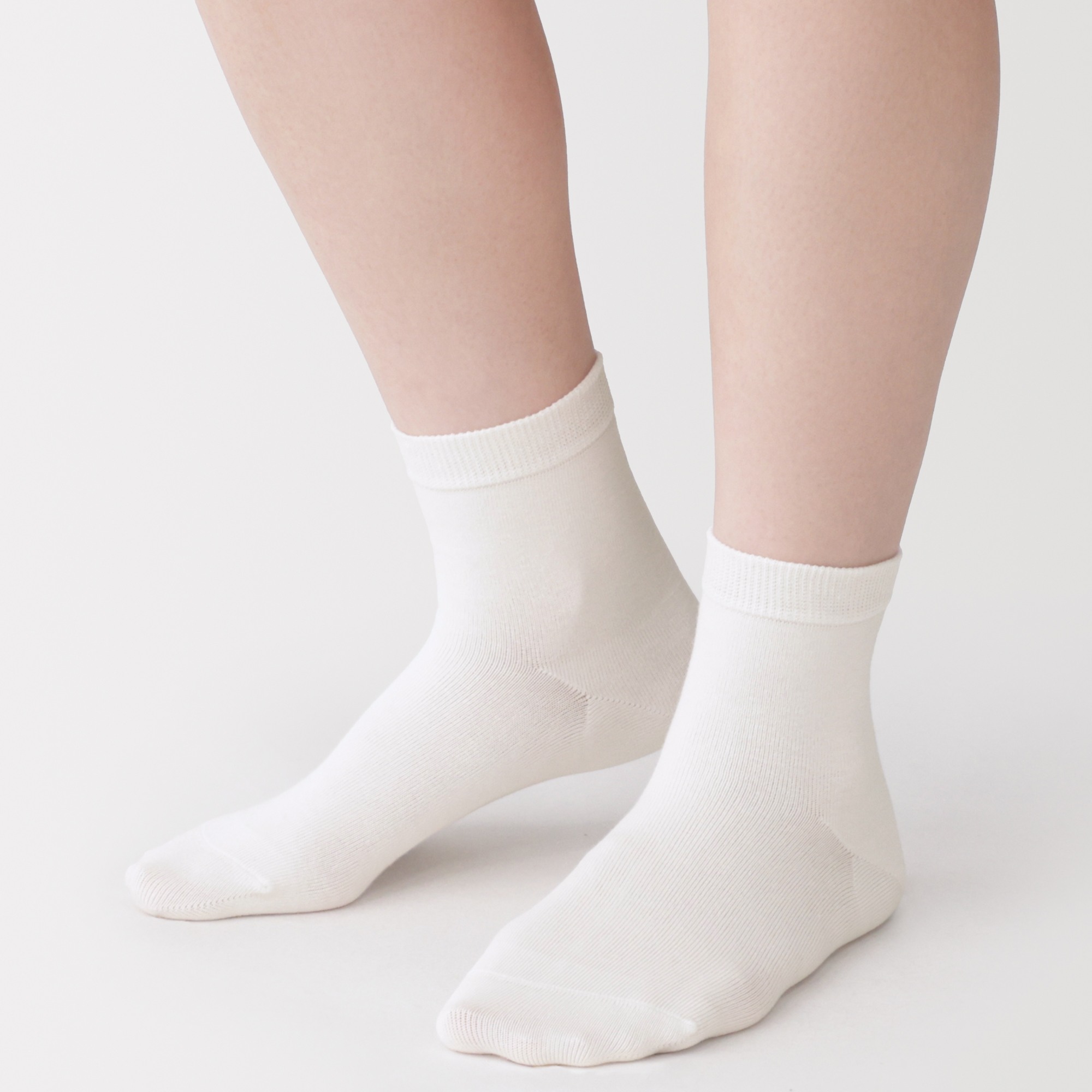 W's Right angle loose top 3 layer short socks
