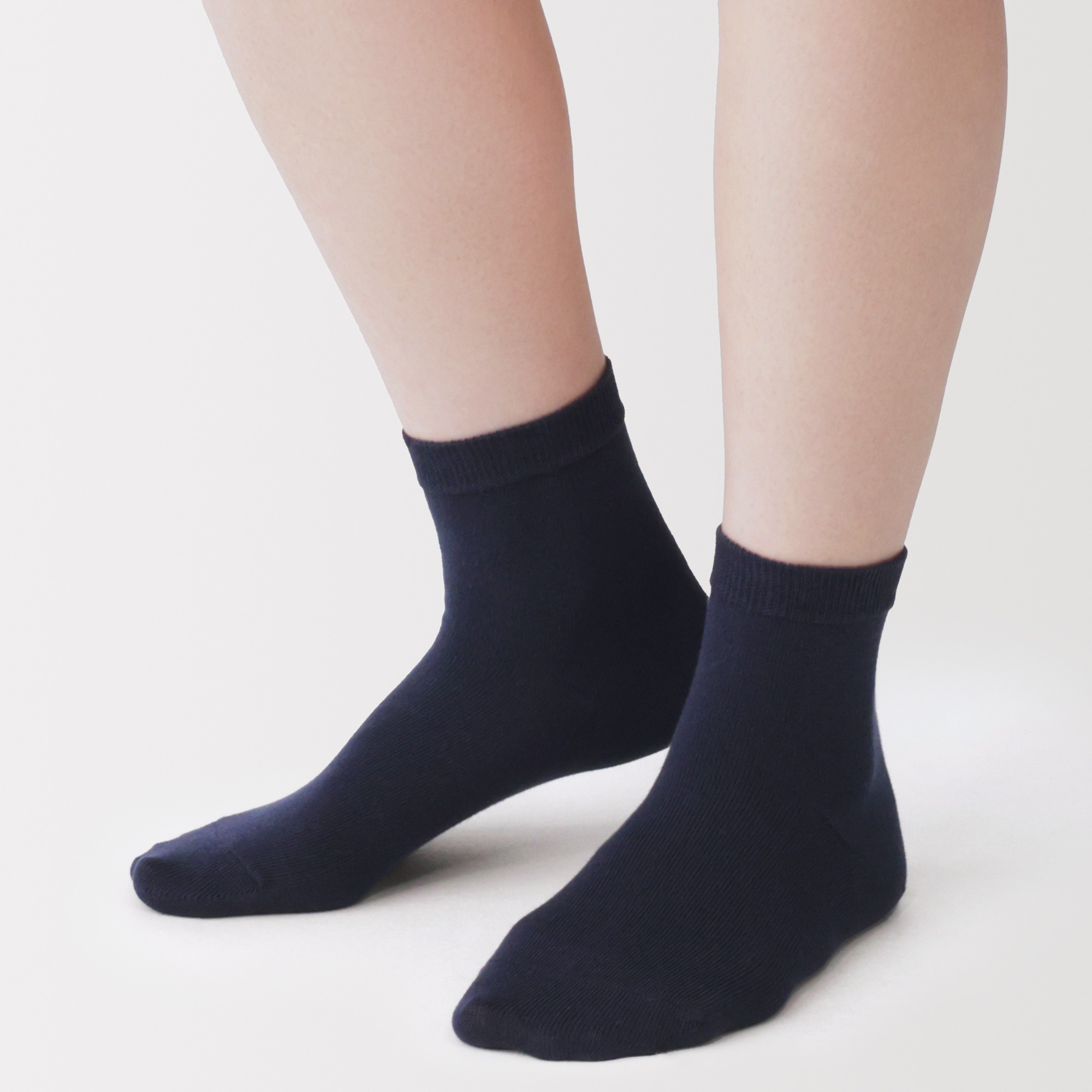 W's Right angle loose top 3 layer short socks